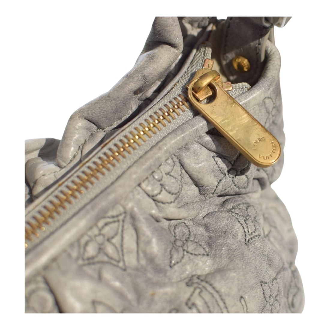 Louis Vuitton Monogram Olympe Nimbus M95474 Gray Leather Shoulder Bag Handbag - 14