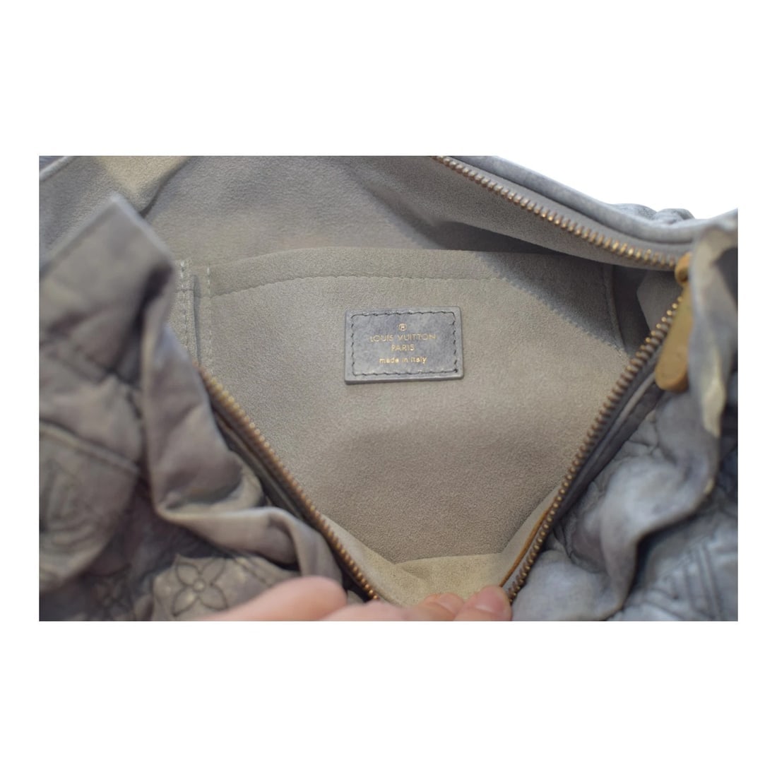 Louis Vuitton Monogram Olympe Nimbus M95474 Gray Leather Shoulder Bag Handbag - 17