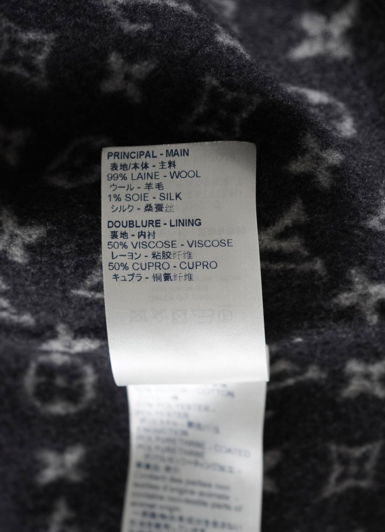 Louis Vuitton Monogram Grey Buttoned Wool Cape Coat - 6