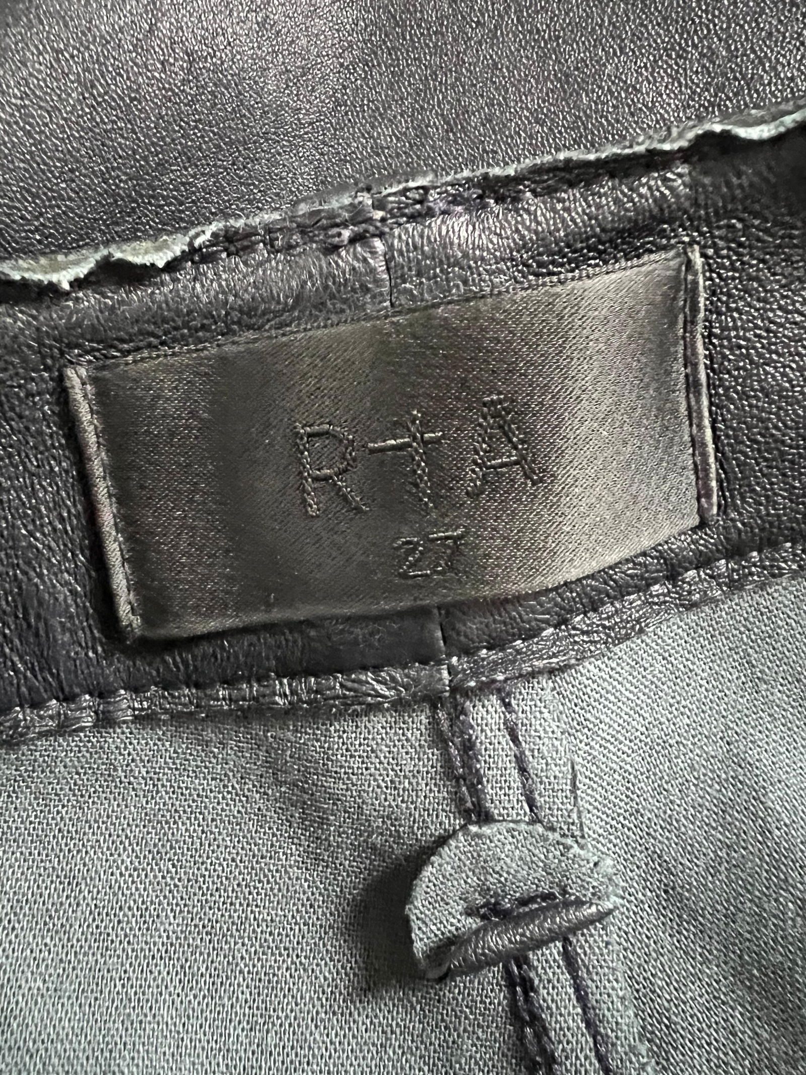 RtA Navy Leather Pants, Size 27 - 14
