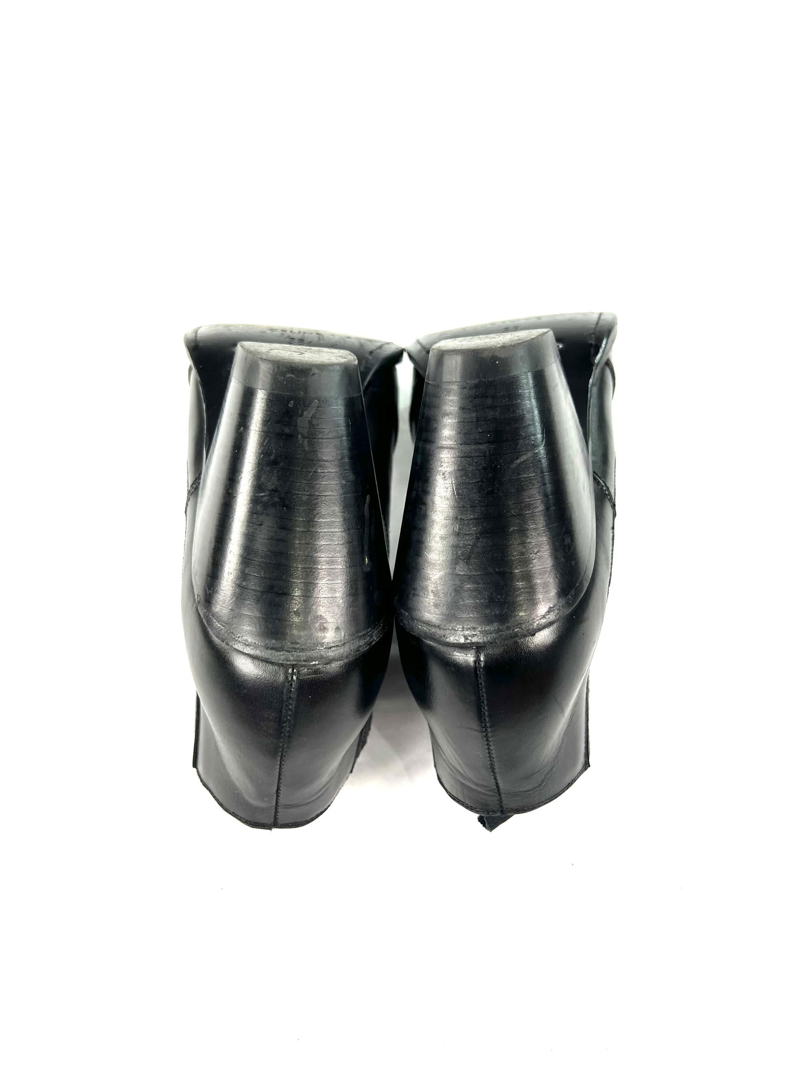 Celine Black Leather Bootie, Size 38 - 9