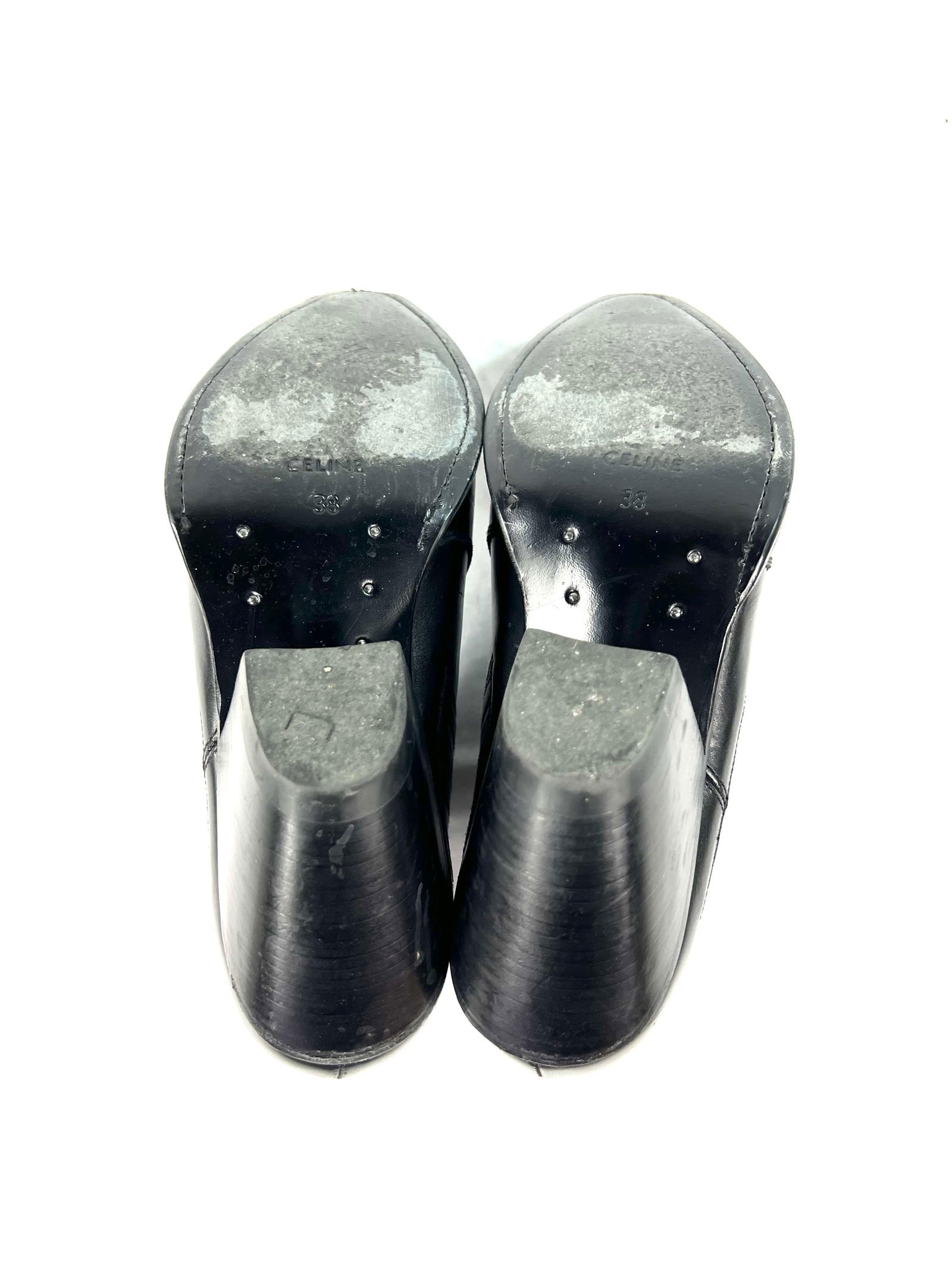 Celine Black Leather Bootie, Size 38 - 11