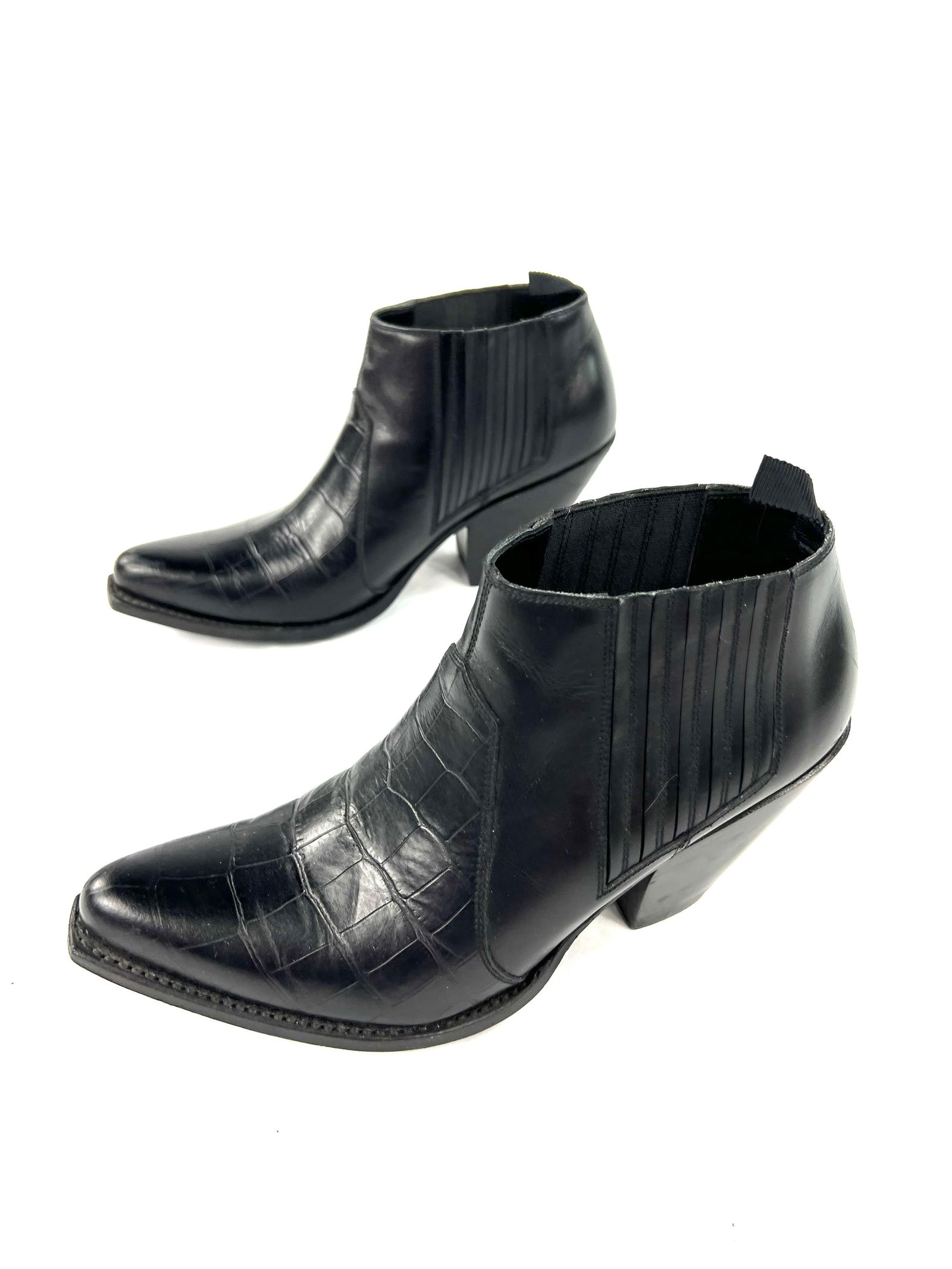 Celine Black Leather Bootie, Size 38 - 14
