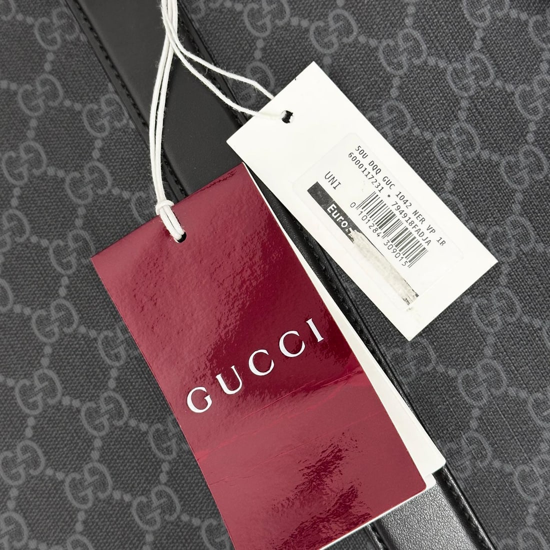 GUCCI Black GG Supreme Canvas Business Bag - 11