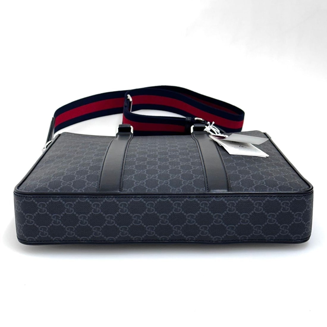 GUCCI Black GG Supreme Canvas Business Bag - 7
