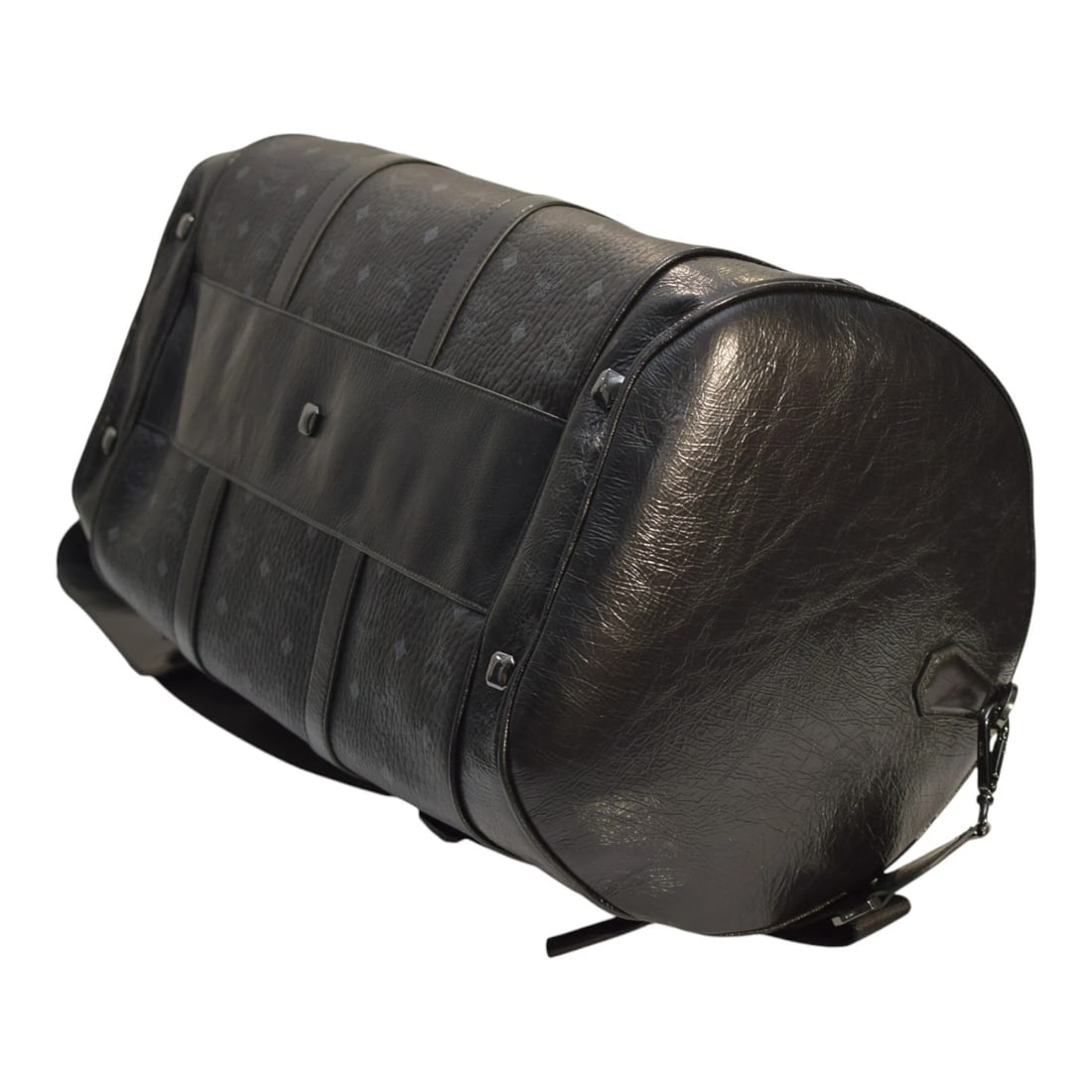 MCM Visetos Weekender Travel Bag Black Monogram Leather 50cm Large Size & strap - 10