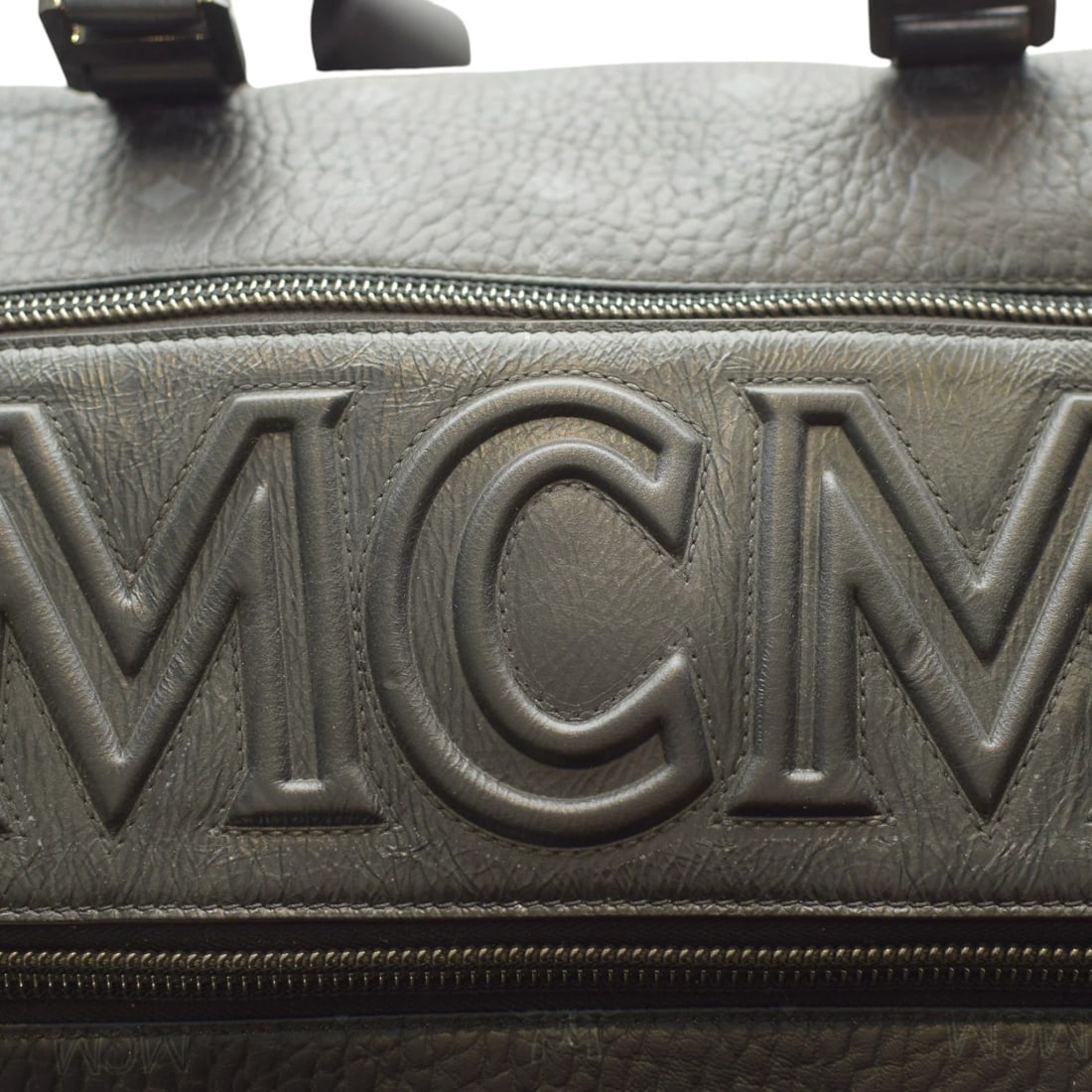 MCM Visetos Weekender Travel Bag Black Monogram Leather 50cm Large Size & strap - 12