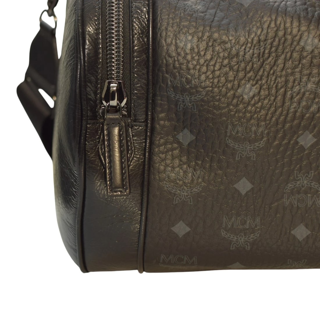 MCM Visetos Weekender Travel Bag Black Monogram Leather 50cm Large Size & strap - 13