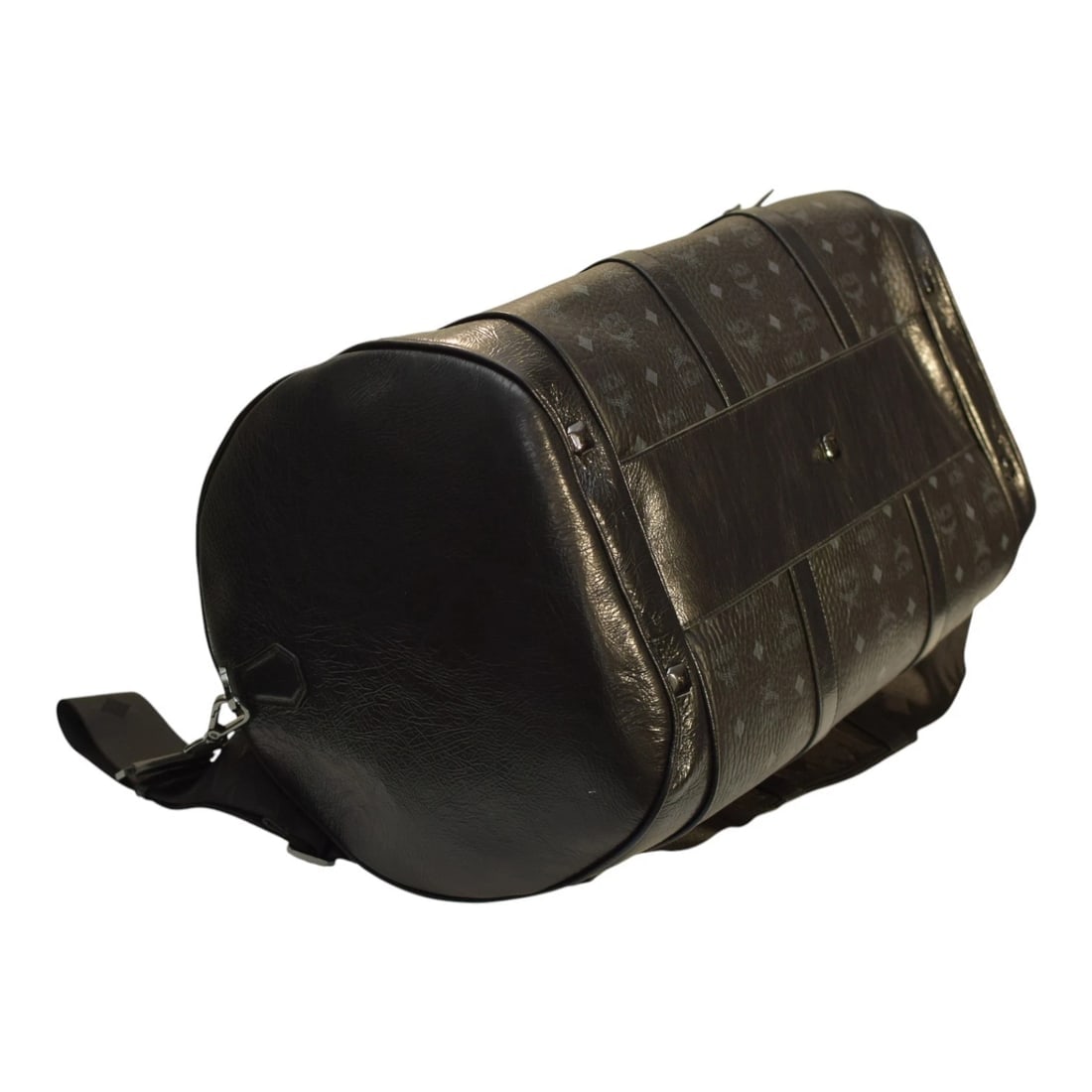 MCM Visetos Weekender Travel Bag Black Monogram Leather 50cm Large Size & strap - 7