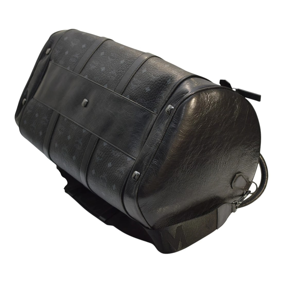 MCM Visetos Weekender Travel Bag Black Monogram Leather 50cm Large Size & strap - 8