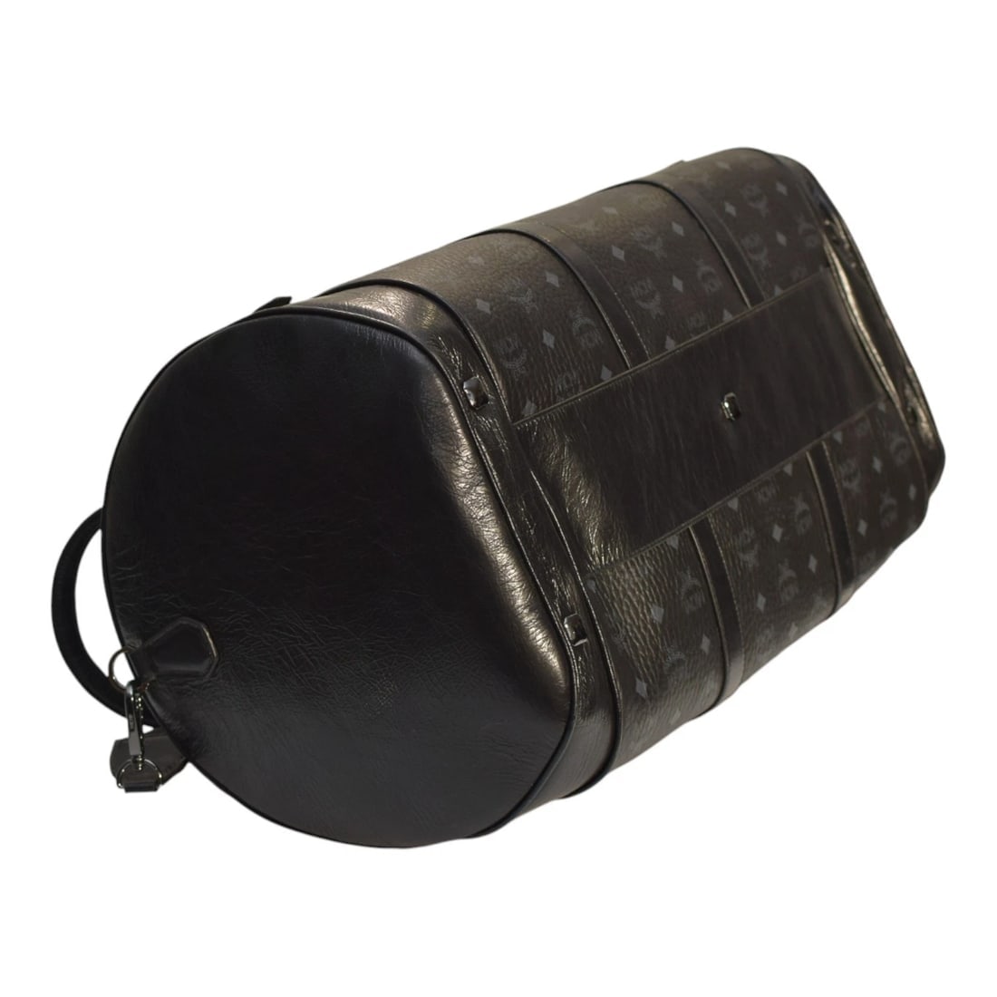 MCM Visetos Weekender Travel Bag Black Monogram Leather 50cm Large Size & strap - 9