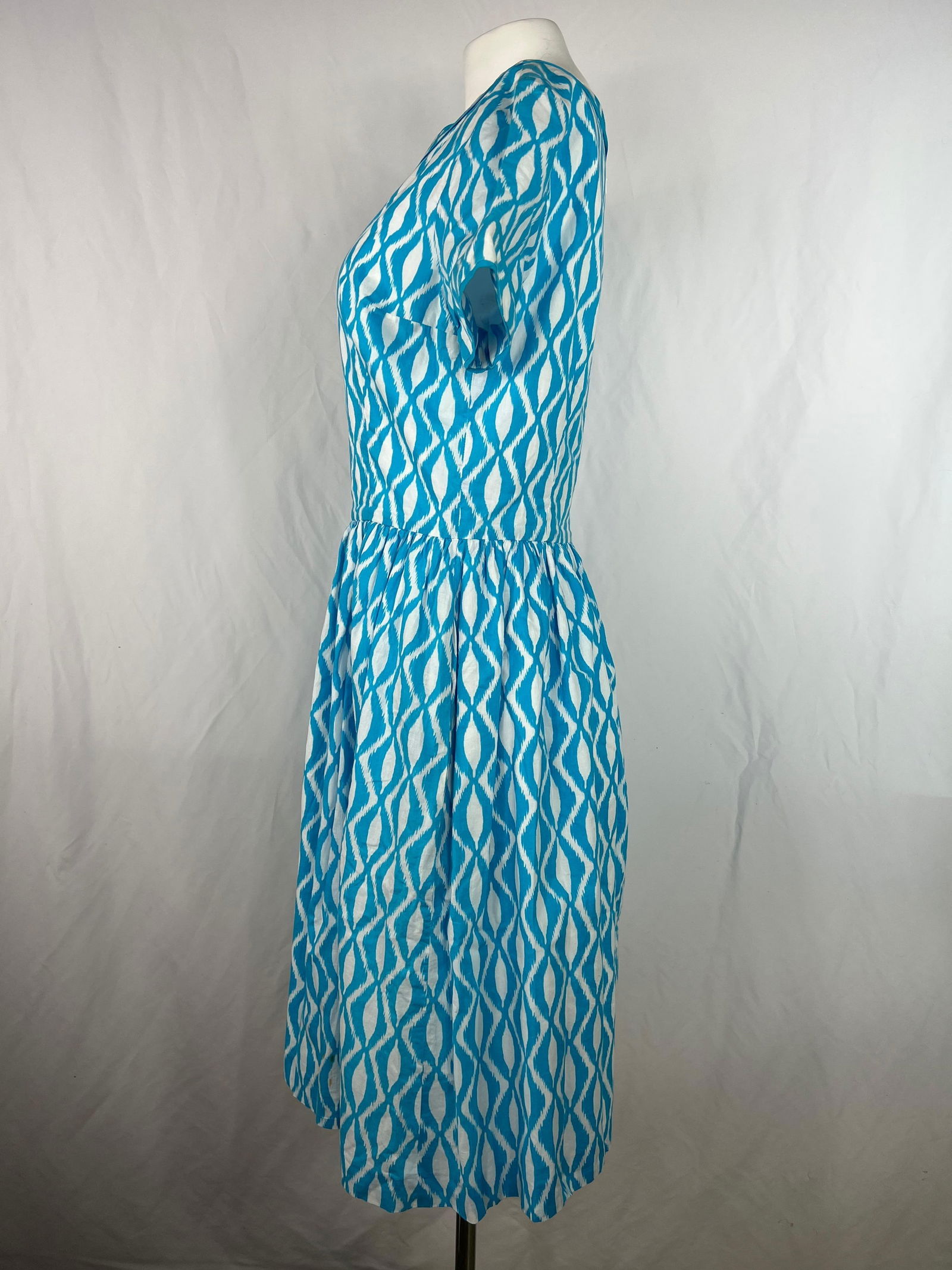 Oscar de la Renta Blue and White Dress, Size 10 - 15