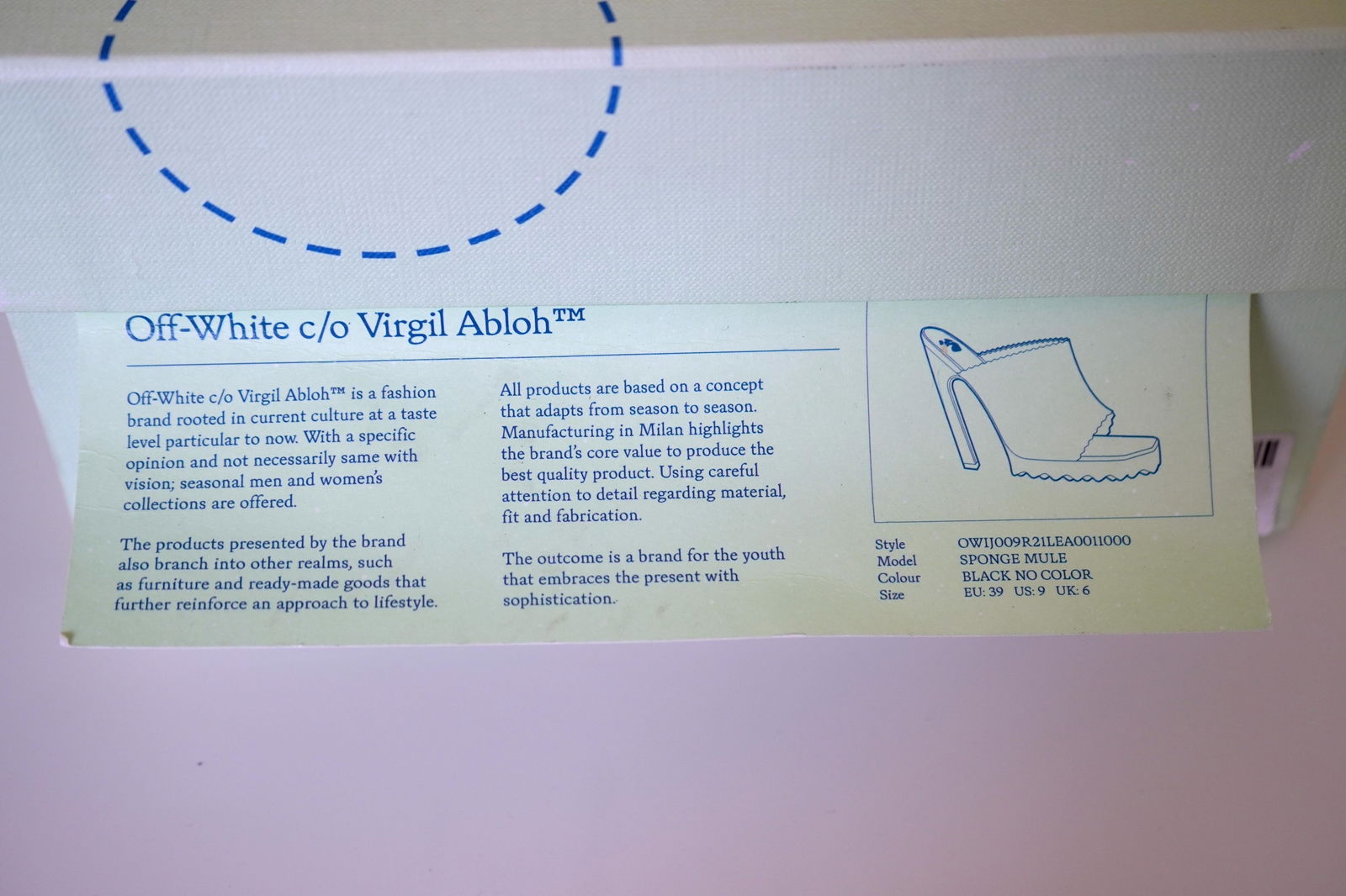 Off-White Black Leather Sponge Mules 39 - 6