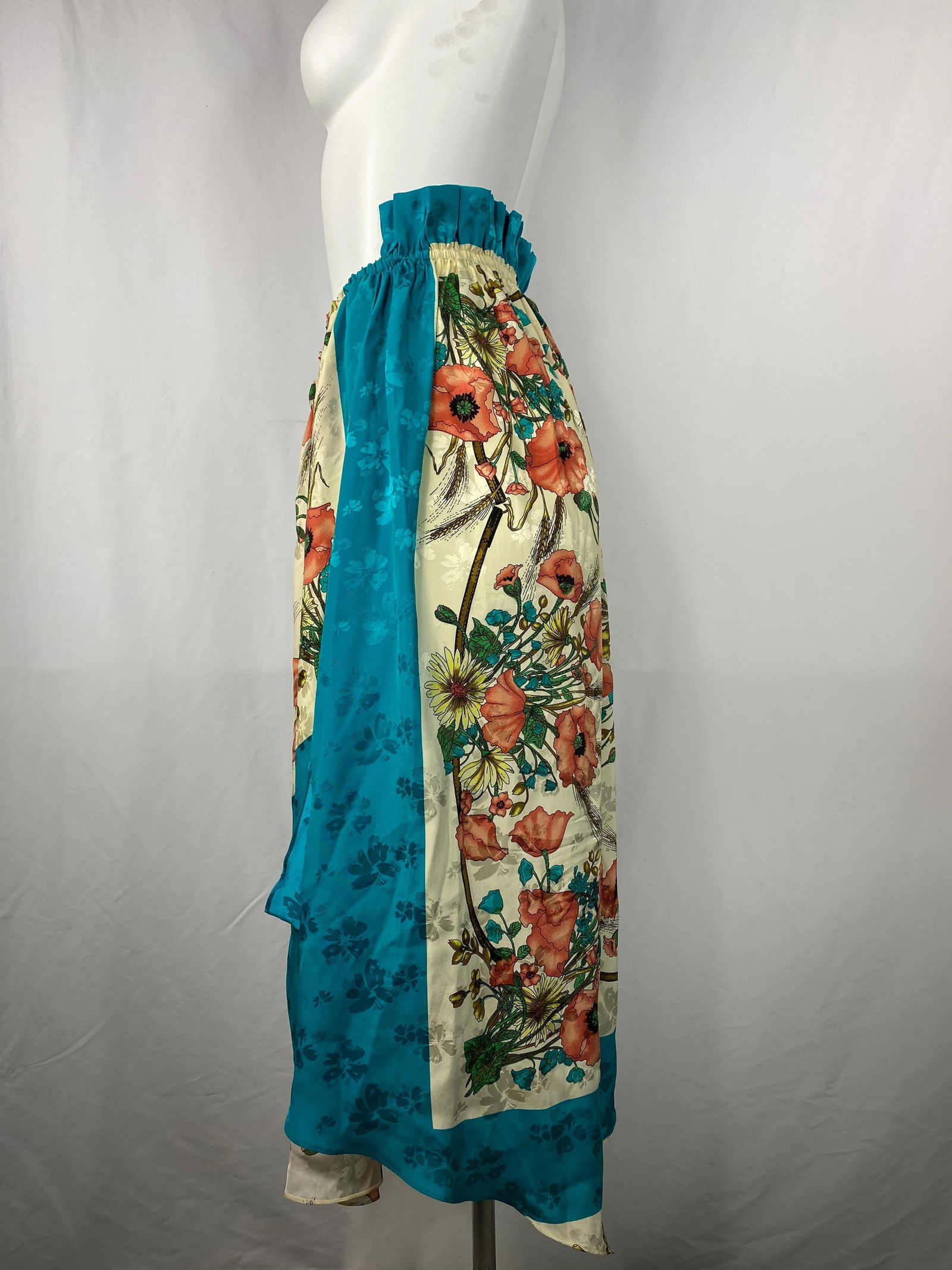Gucci Multicolor Silk Floral Maxi Skirt Size 40 - 3