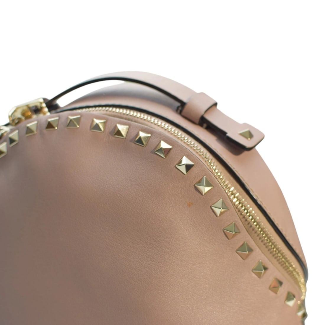 Valentino Garavani Rockstud Two Pocket Backpack in Blush Pink Leather Medium - 12