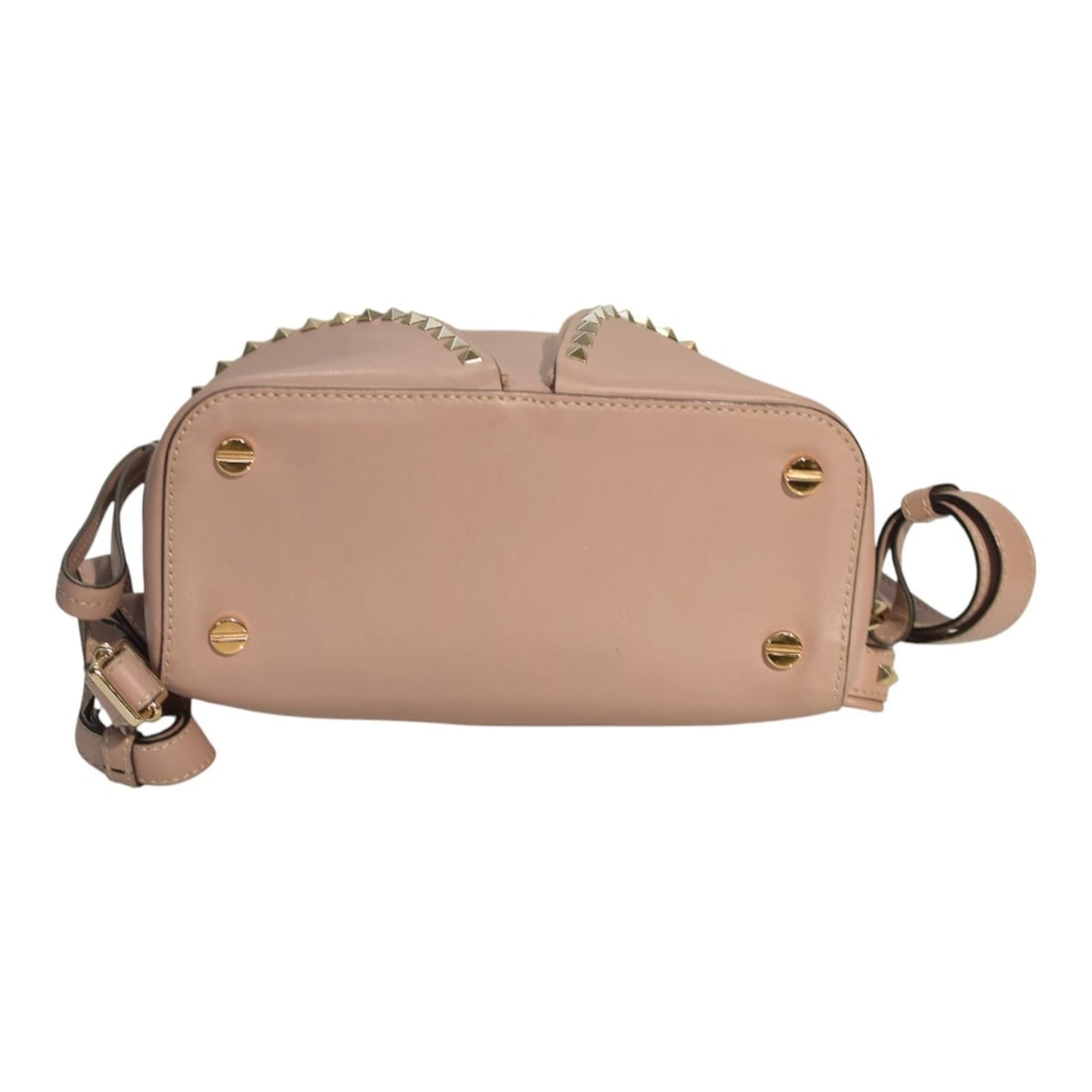 Valentino Garavani Rockstud Two Pocket Backpack in Blush Pink Leather Medium - 6