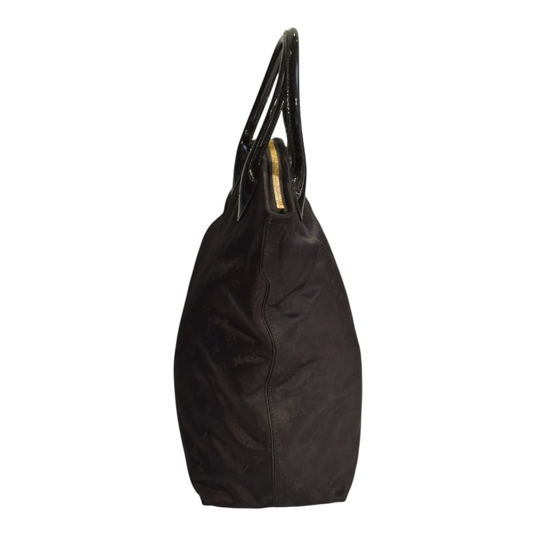 Louis Vuitton 2011 Desire Vertical Lockit MM Black Monogram Nylon Tote Bag - 3