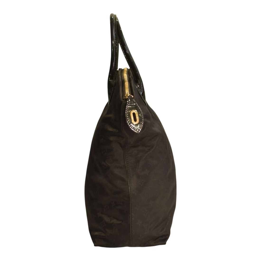 Louis Vuitton 2011 Desire Vertical Lockit MM Black Monogram Nylon Tote Bag - 4