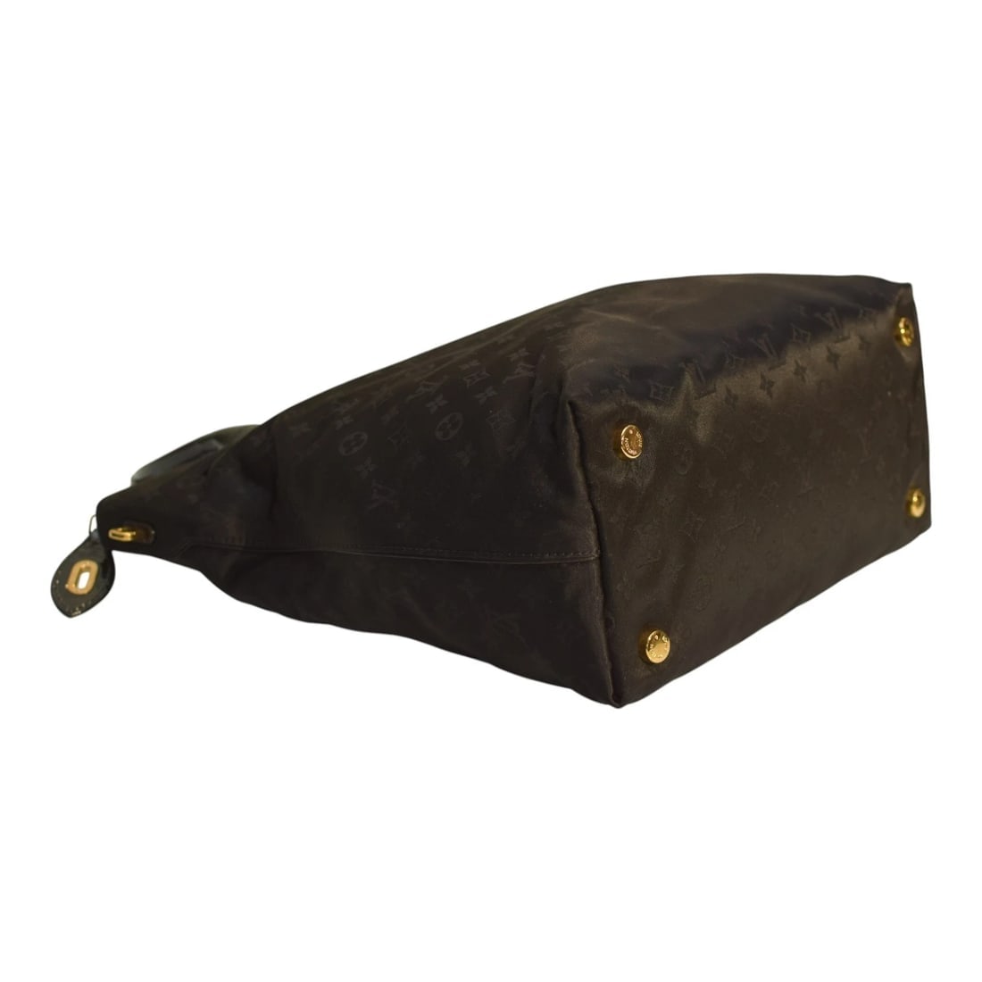 Louis Vuitton 2011 Desire Vertical Lockit MM Black Monogram Nylon Tote Bag - 7