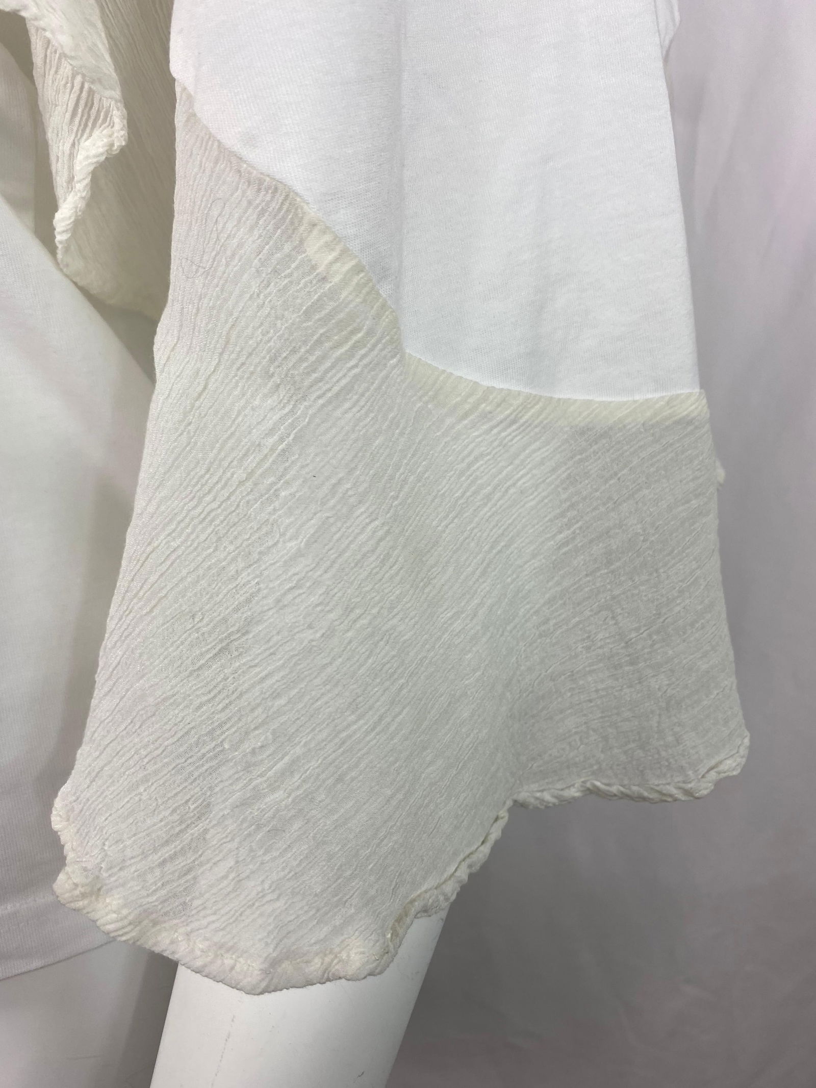 Chloe White Cotton Top Blouse, Size Medium - 18