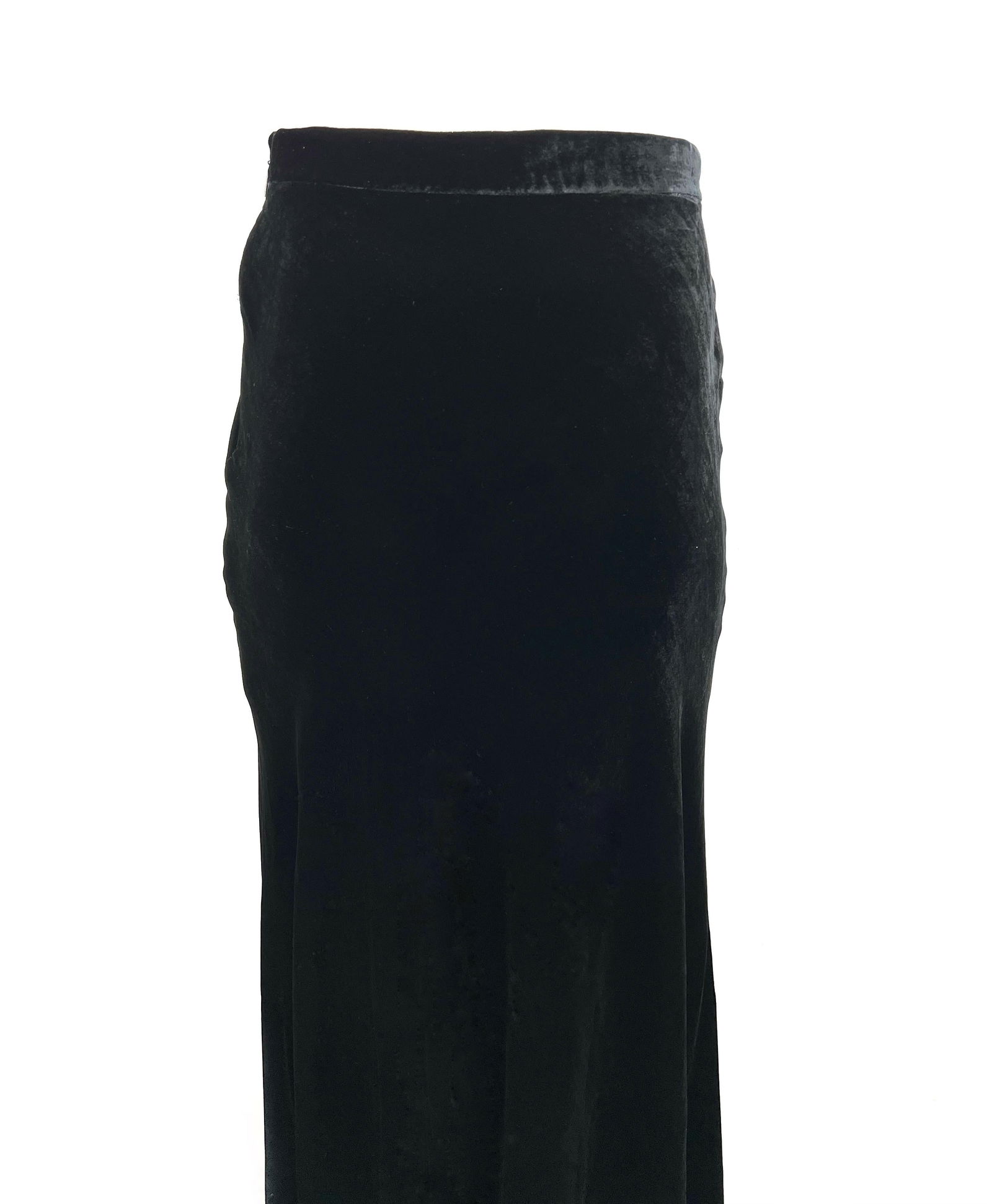 Roberto Cavalli Black Velvet Maxi Evening Skirt, Size 42 - 11