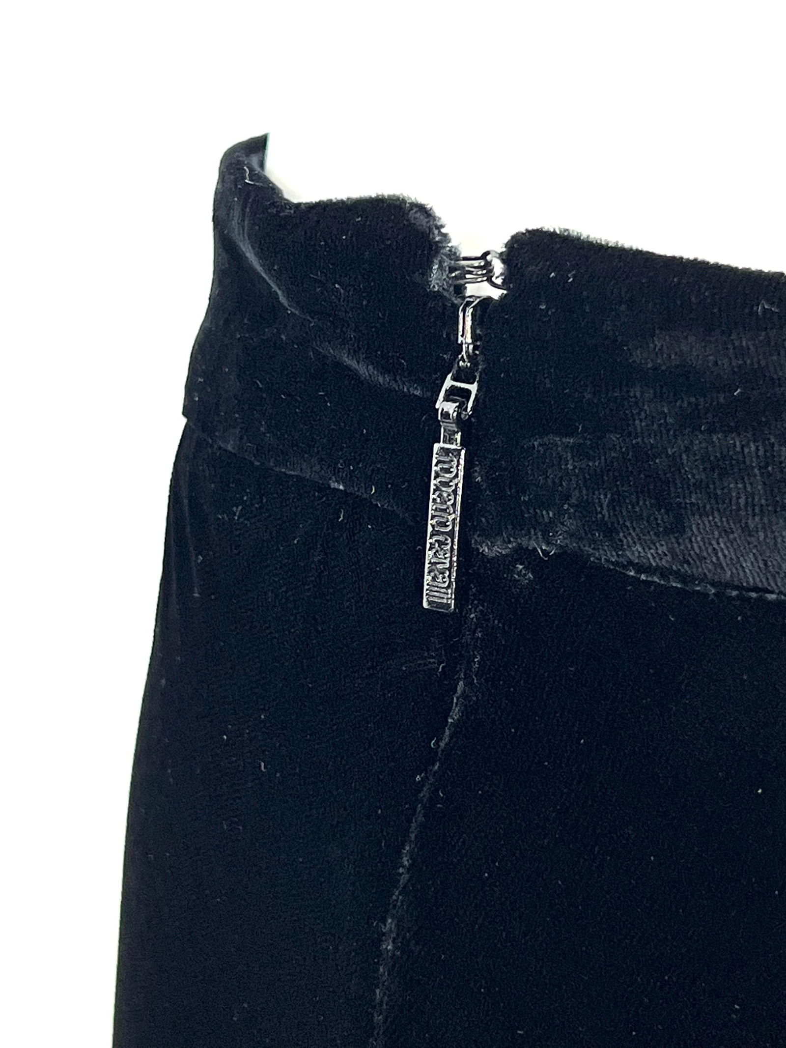 Roberto Cavalli Black Velvet Maxi Evening Skirt, Size 42 - 14