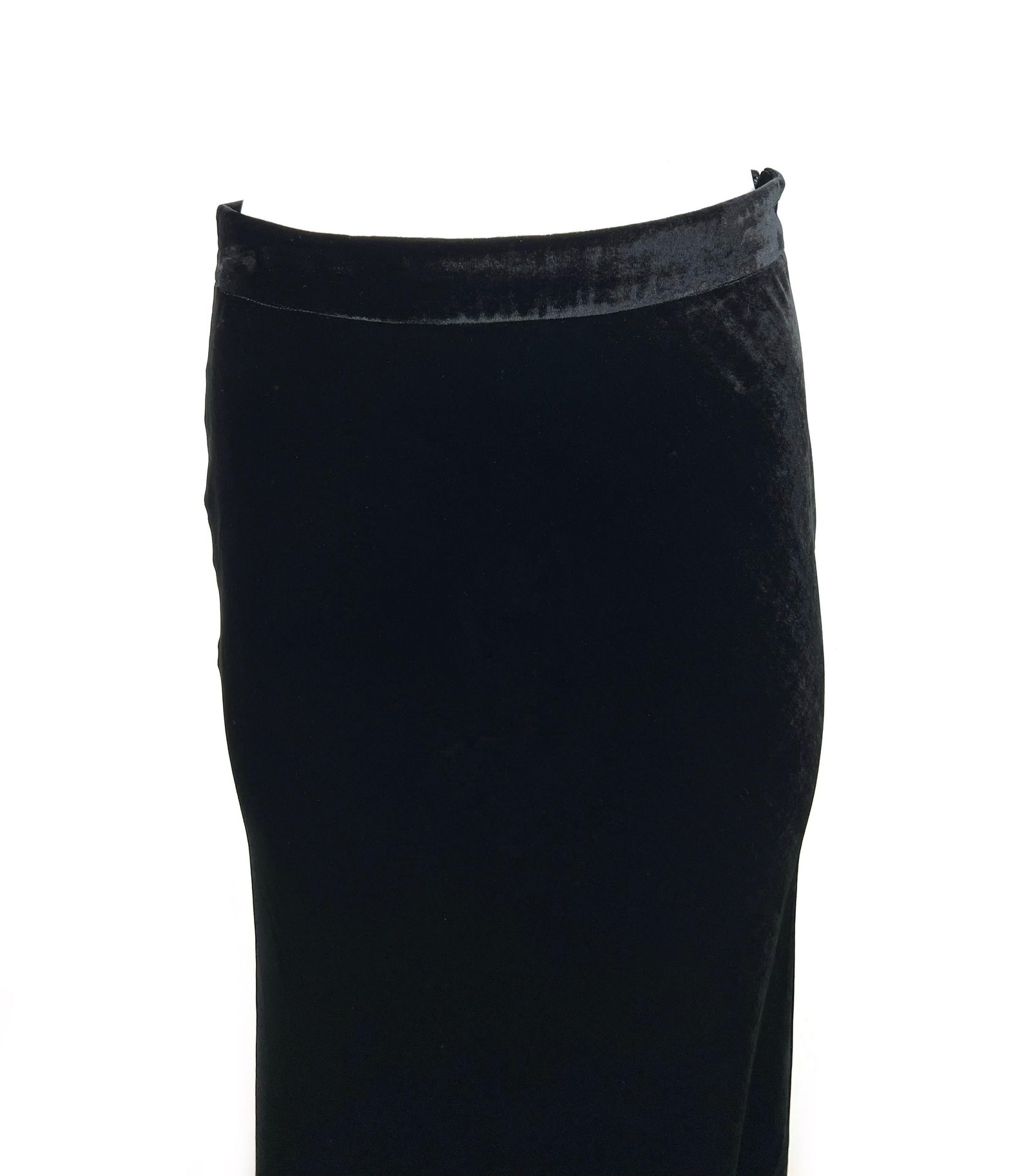 Roberto Cavalli Black Velvet Maxi Evening Skirt, Size 42 - 8