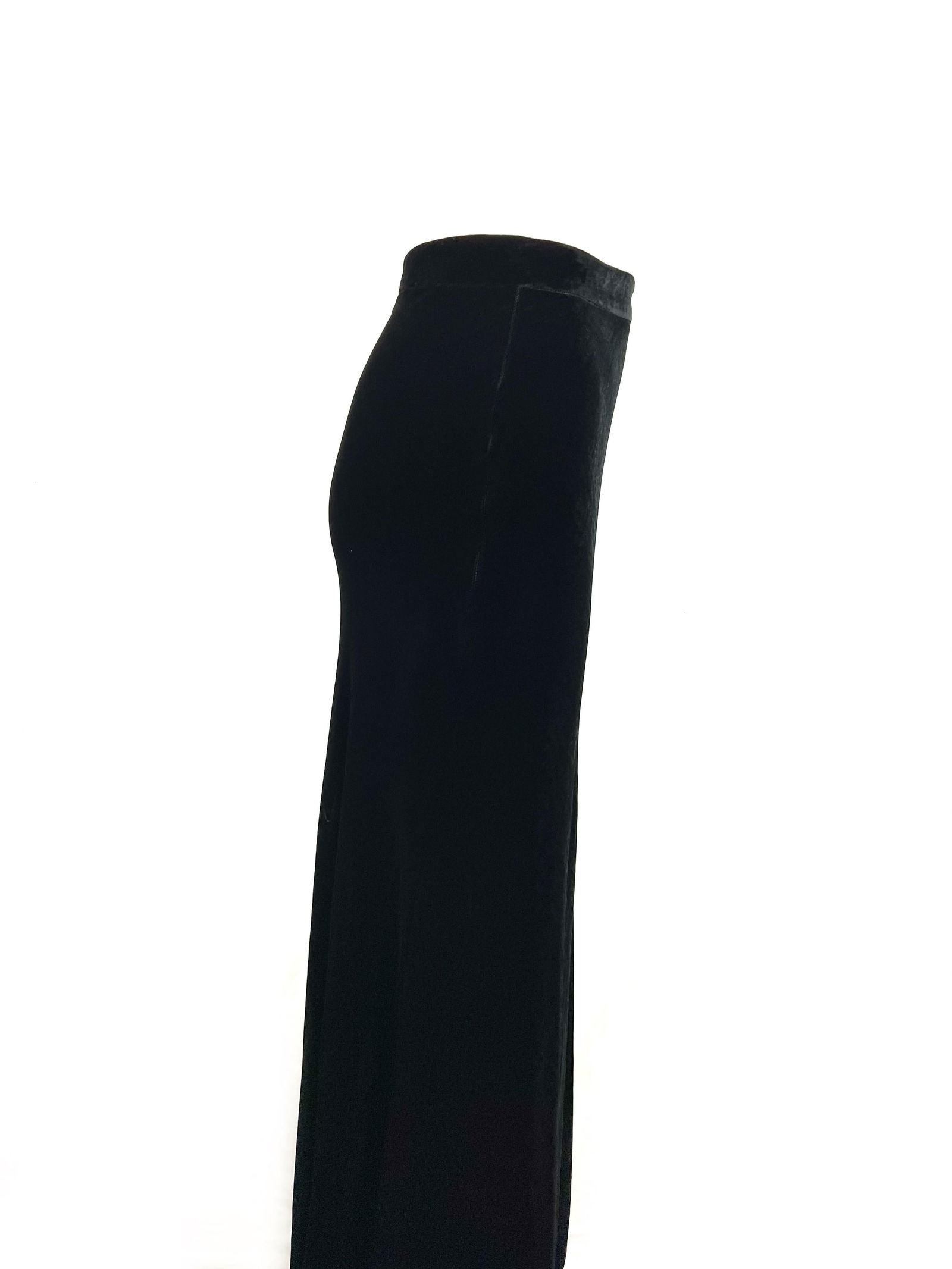 Roberto Cavalli Black Velvet Maxi Evening Skirt, Size 42 - 9