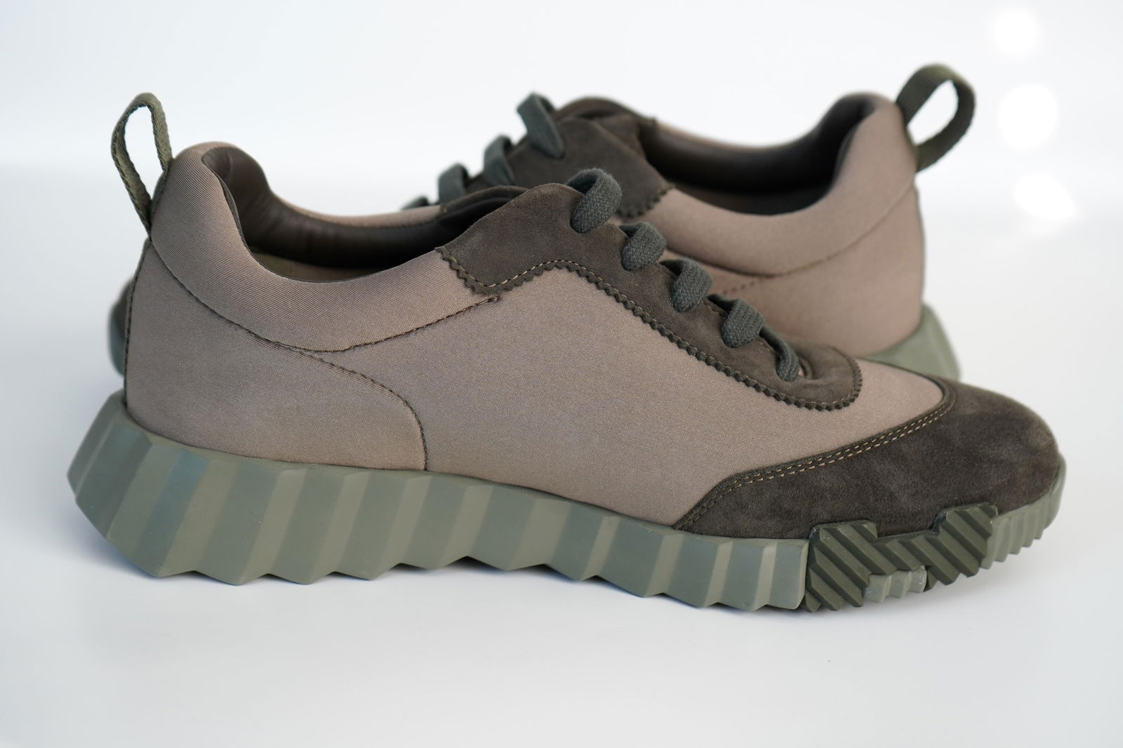 Hermes Green Bouncing Low-top Sneakers - 12