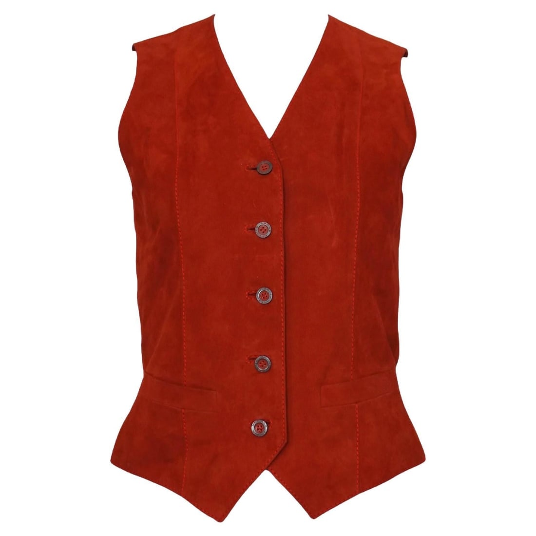 Hermès Sport Suede Burnt Orange Vest - 16