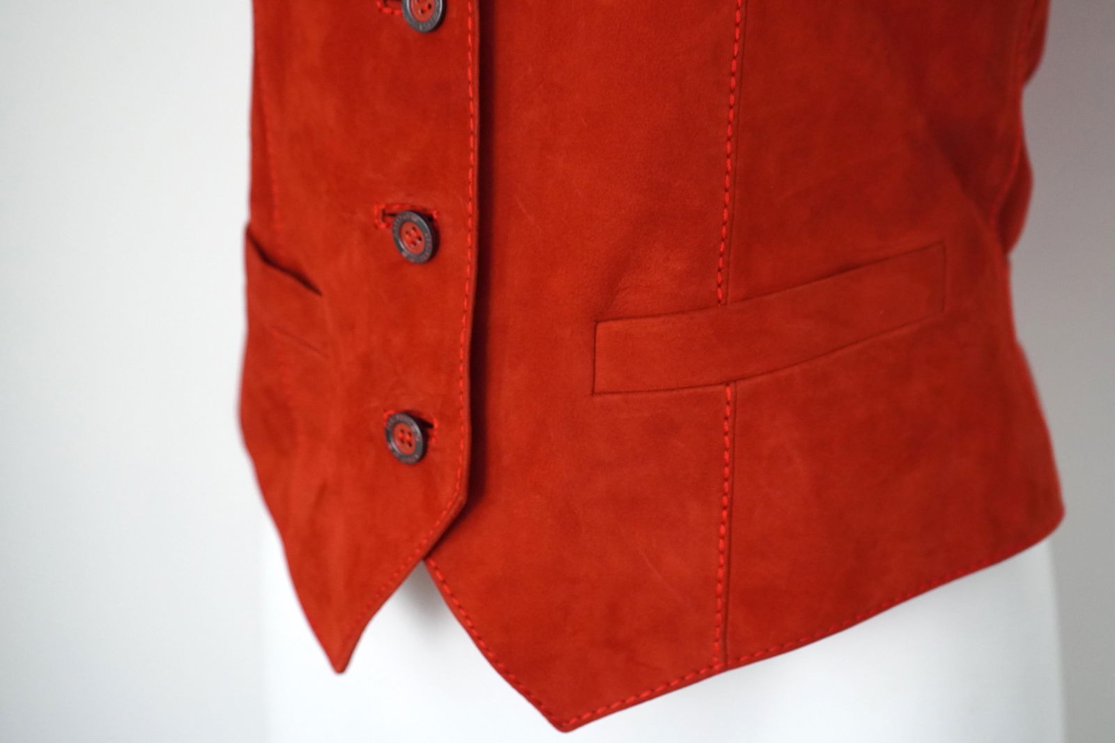 Hermès Sport Suede Burnt Orange Vest - 2