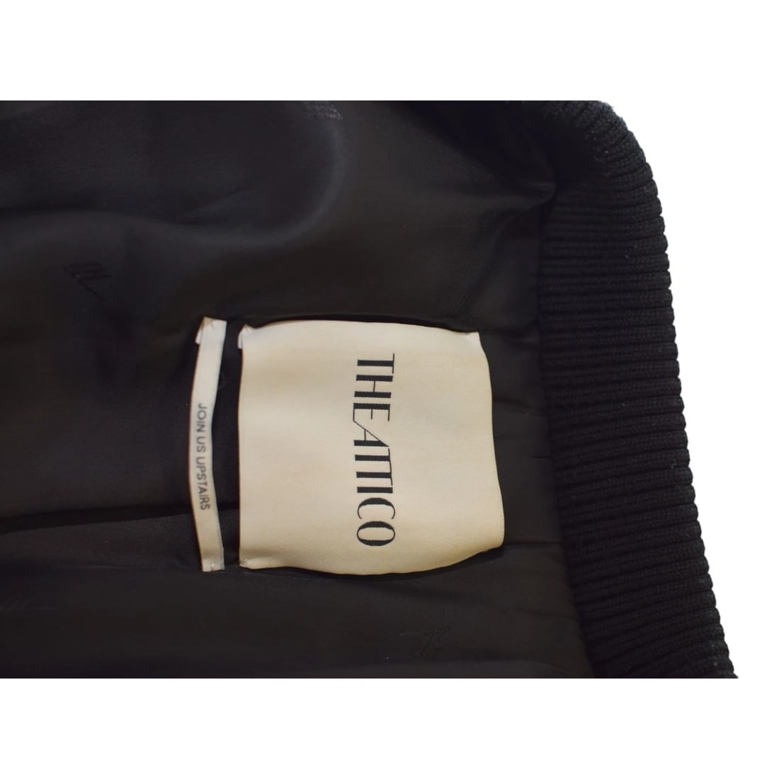 The Attico Anja Black Bomber Jacket 100% Lamb Leather Oversized IT40 / S-M - 5