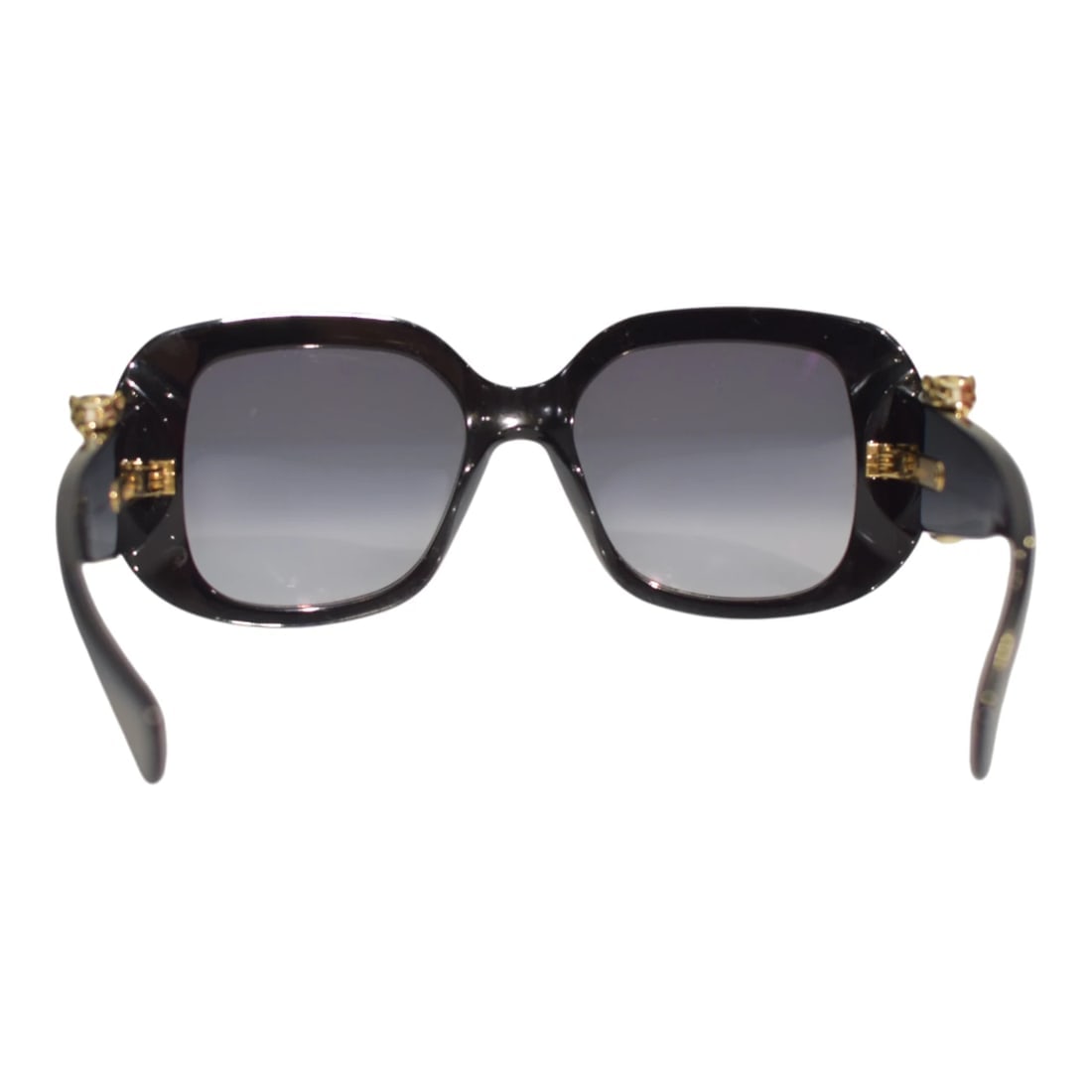 Cartier CT0471S Black with Gold Panther-C Acetate Square Sunglasses with box - 4
