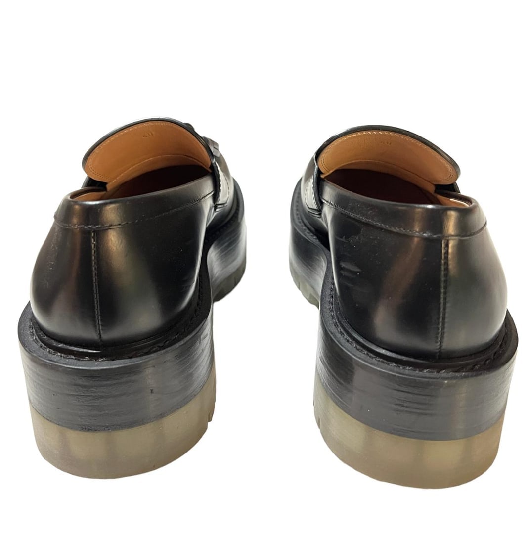 Bottega Veneta Black Leather Loafer Shoes, Size 40 - 11