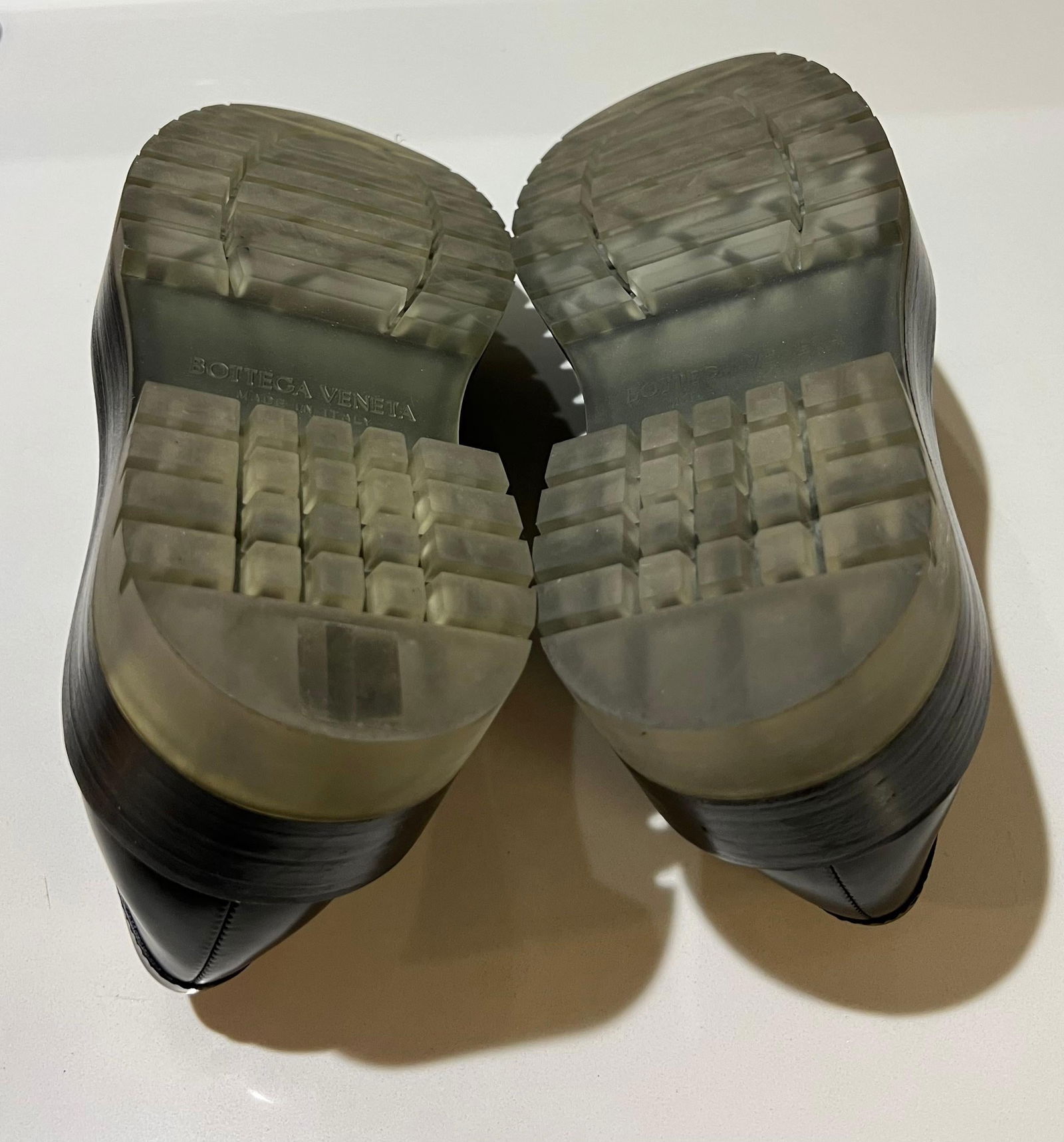 Bottega Veneta Black Leather Loafer Shoes, Size 40 - 16