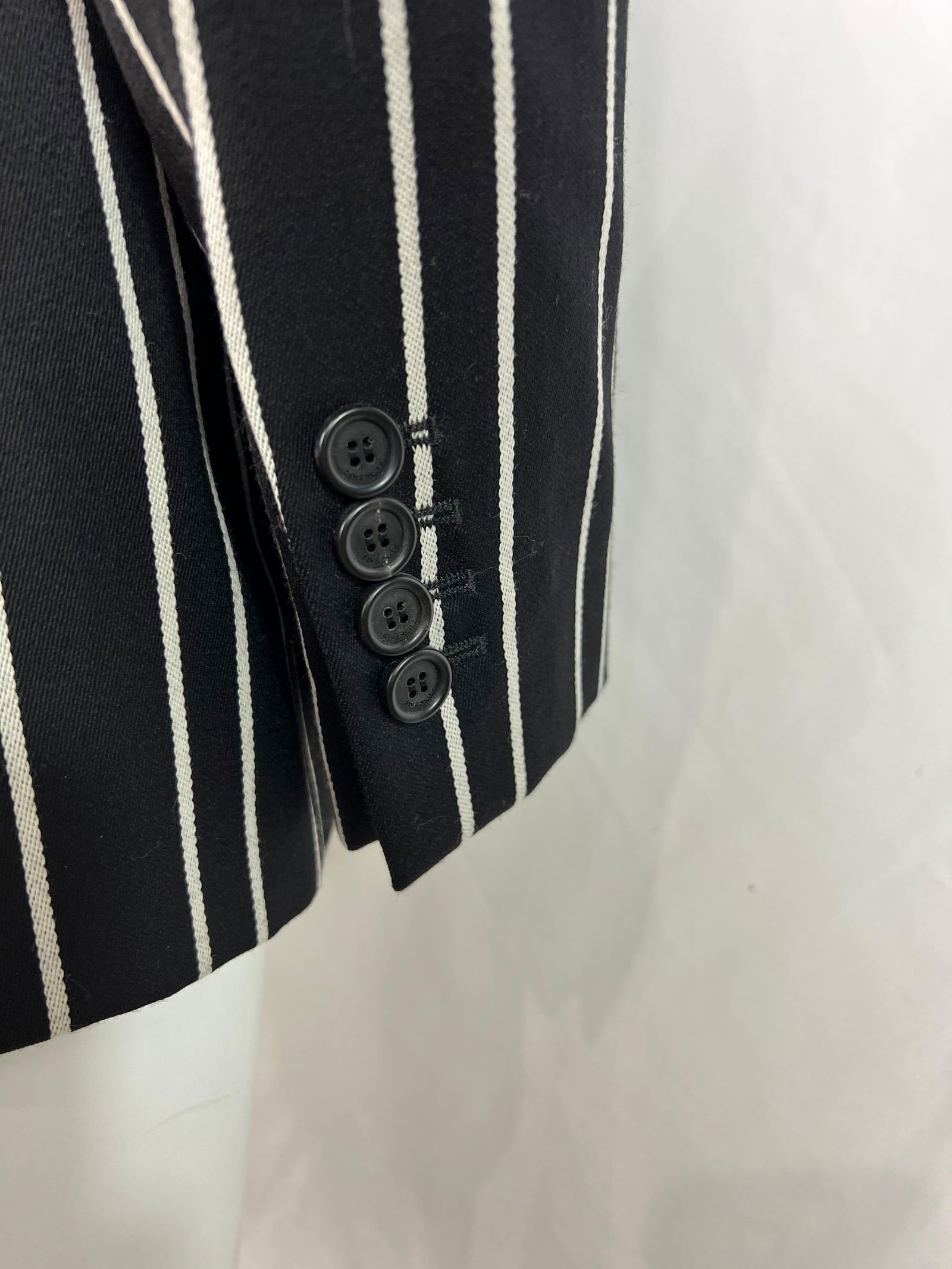 Givenchy Black and White Blazer Jacket, Size 40 - 4