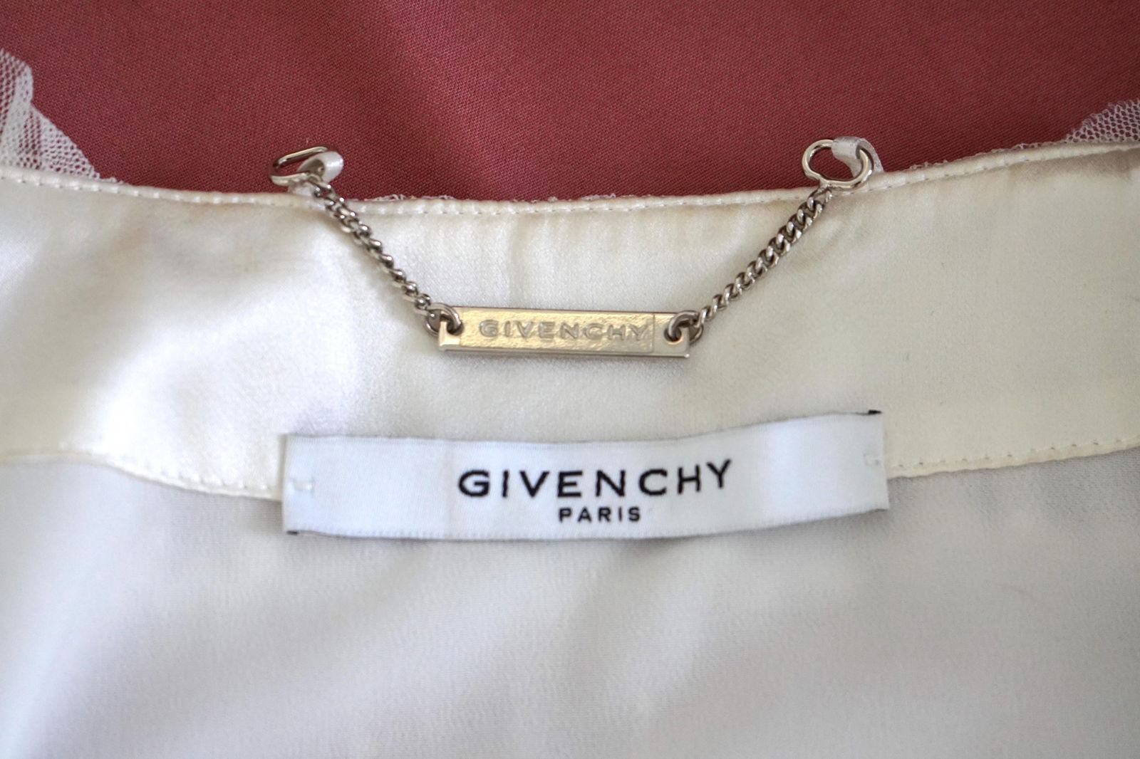 Givenchy Cream Mesh & Ribbon striped Zip Jacket Size 40 - 10