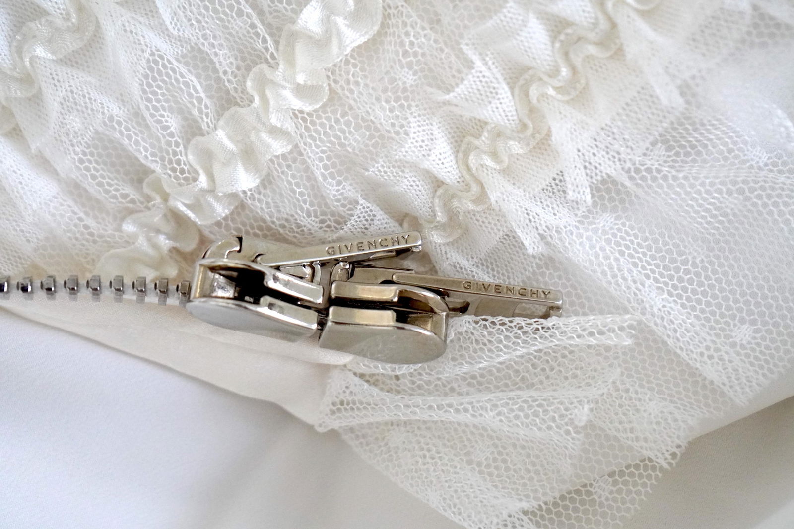 Givenchy Cream Mesh & Ribbon striped Zip Jacket Size 40 - 15