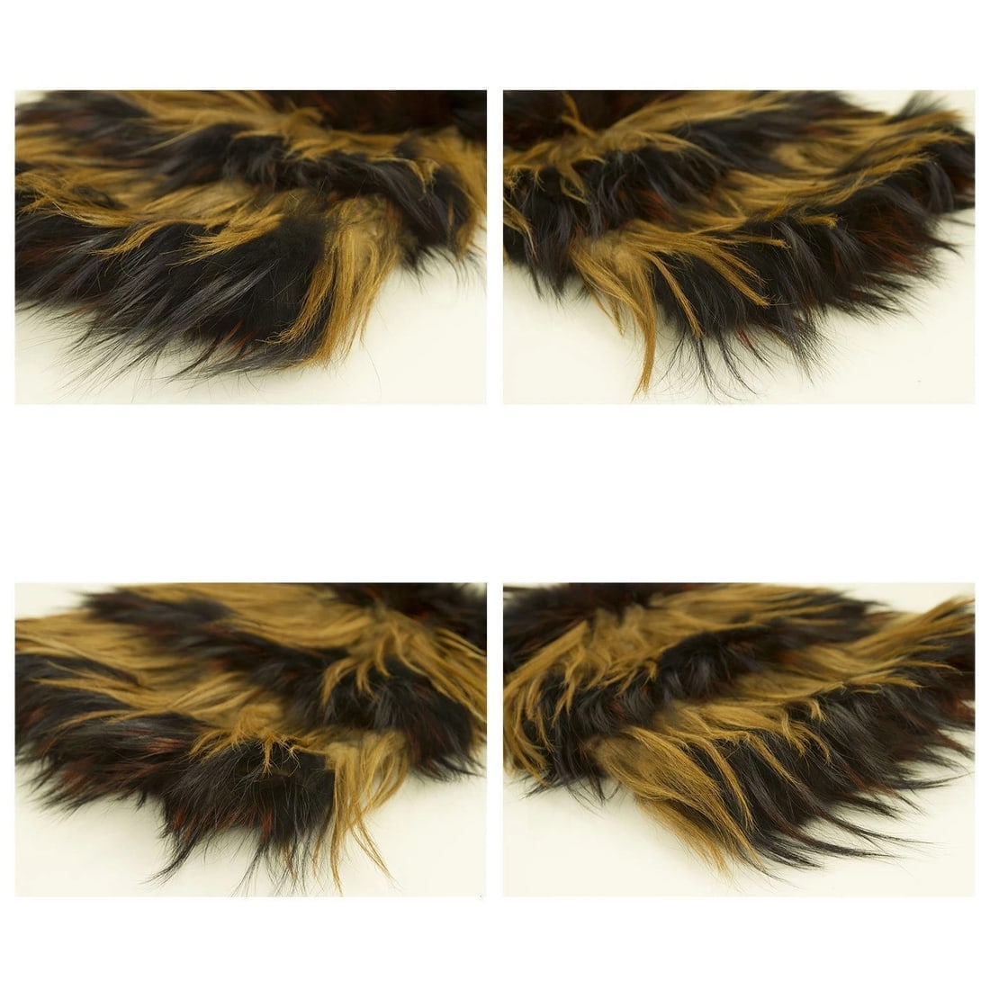 Fendi Long Hair Fox Stripped Fur Brown Leather Shoulder Bucket Tote Bag Handbag - 5