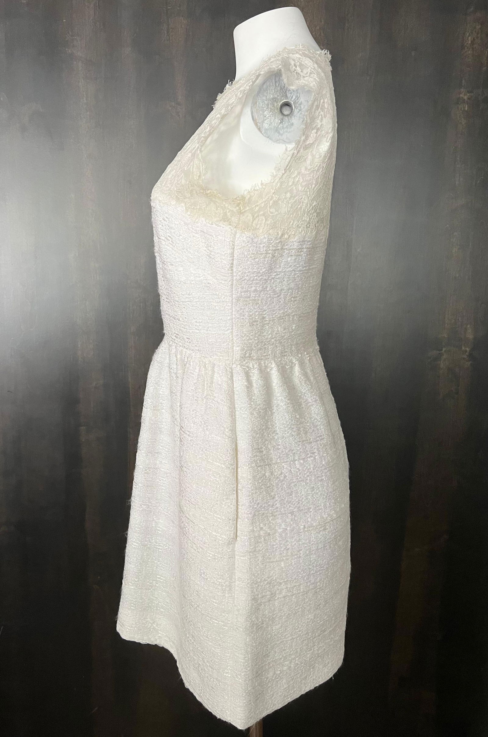 Valentino White Mini Dress, Size 8 - 15