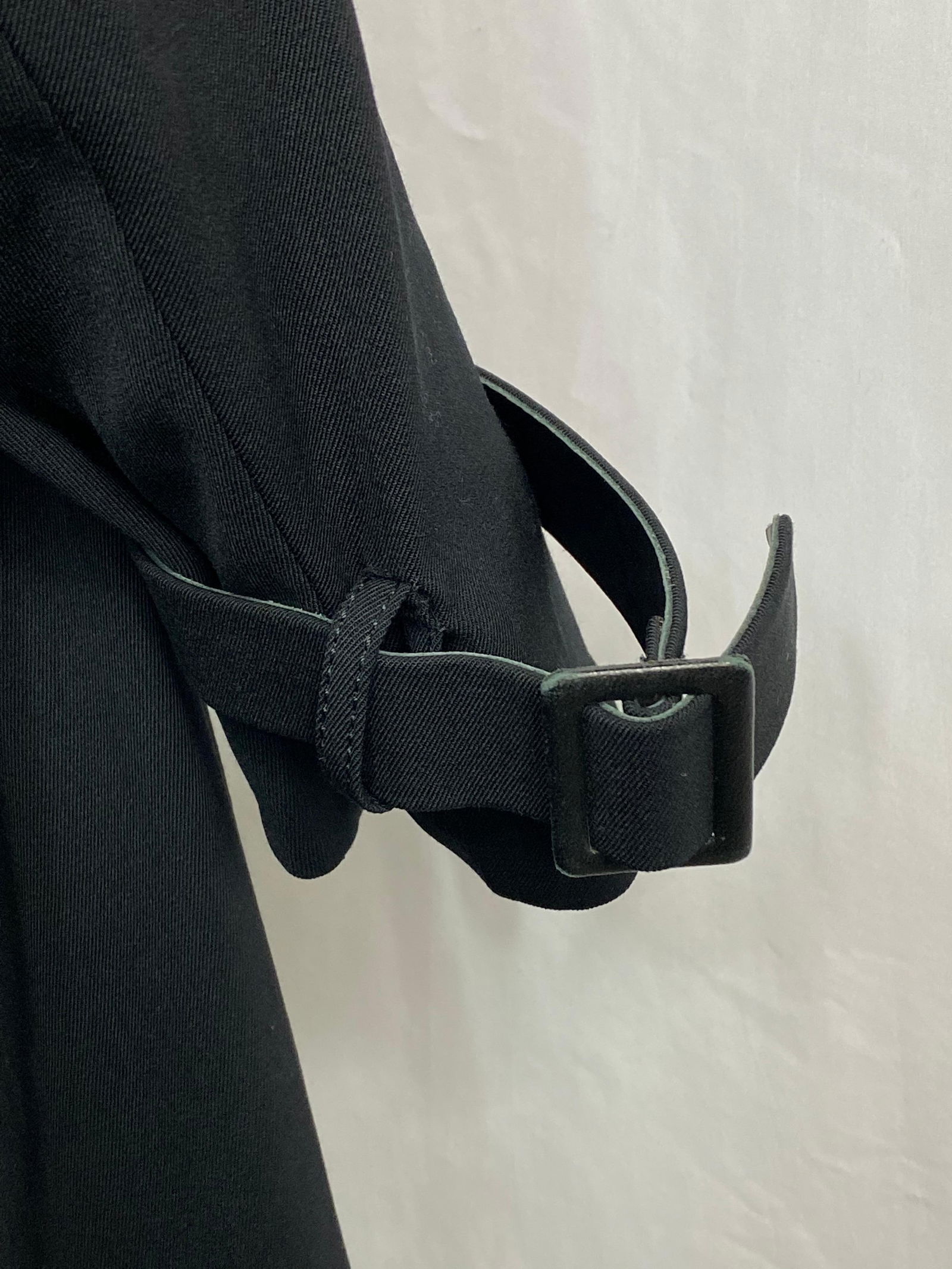 Gianfranco Ferre Black Wool Long Coat Jacket w/ Belt Size 44 - 16