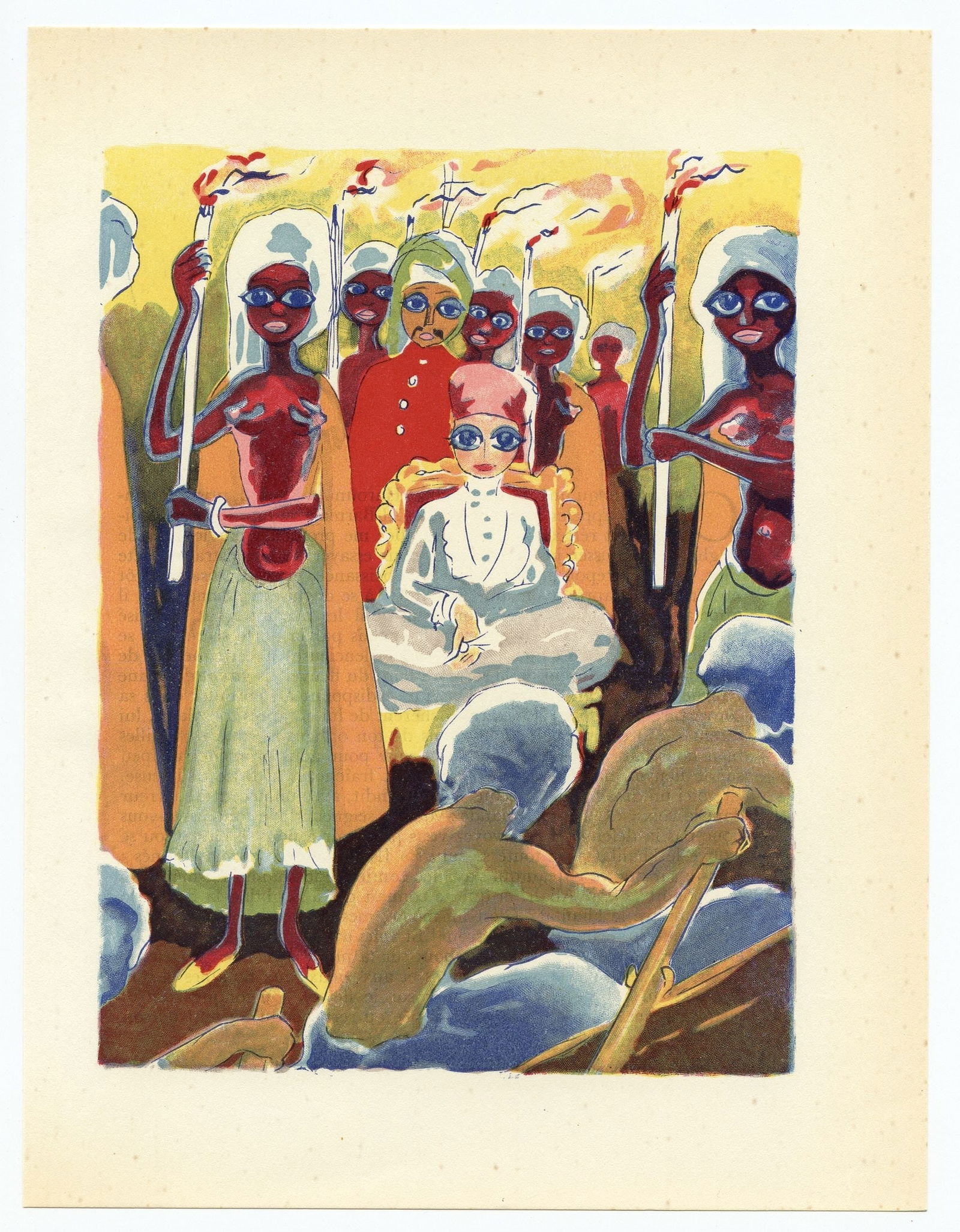 Kees van Dongen engraving for "Mille Nuits": Title: Kees van Dongen engraving for "Mille Nuits" Description: Medium: wood engraving (after the watercolor). Printed in Paris in 1955 at the atelier Coulouma for "Mille nuits et une nuit" (1001