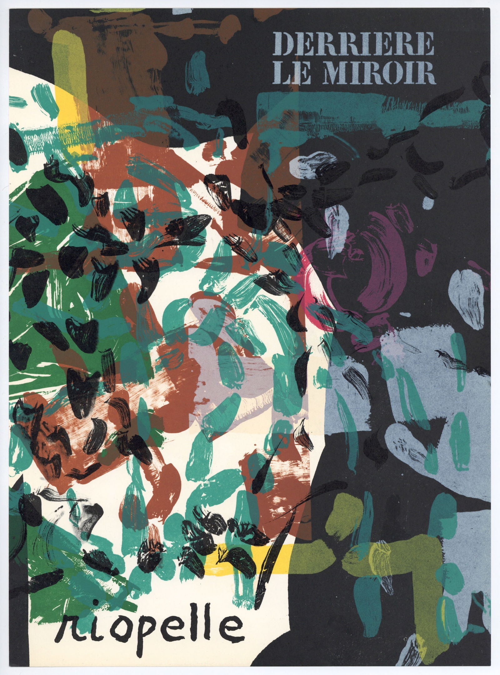 Jean-Paul Riopelle original lithograph, 1968: Title: Jean-Paul Riopelle original lithograph, 1968 Description: Medium: original lithograph. Executed for the front cover of Derriere le Miroir (No. 171) in 1968, and published in Paris by Maeght. Si