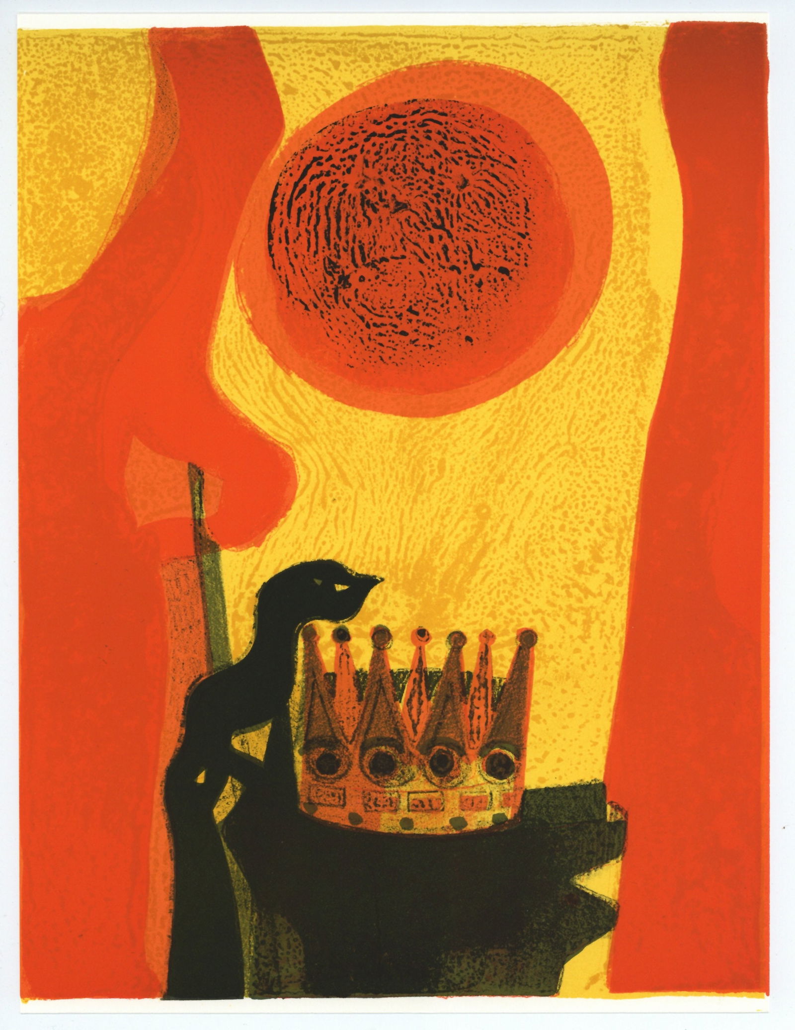 Andre Minaux original lithograph, 1969: Title: Andre Minaux original lithograph, 1969 Description: Medium: original lithograph. Printed on Arjomari paper in 1969 at the Mourlot Freres atelier and published by Editions Richelieu in a limited