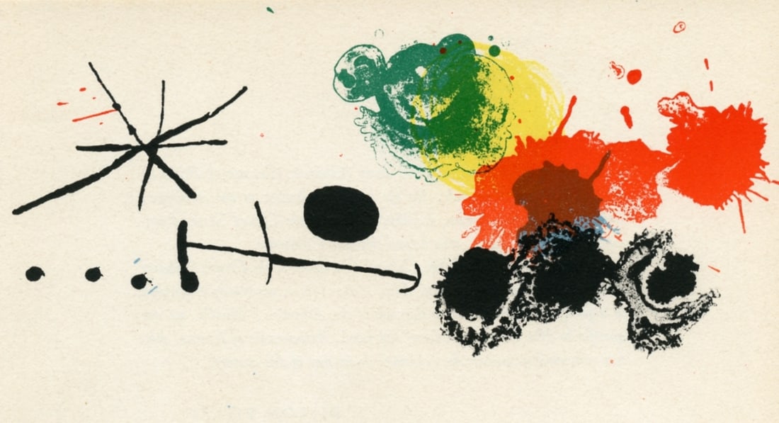 Joan Miro original lithograph | Mourlot Press: Title: Joan Miro original lithograph | Mourlot Press Description: Medium: original lithograph. Printed in Paris in 1964 by Mourlot Frères and published in an edition of 2000 on Arches wove