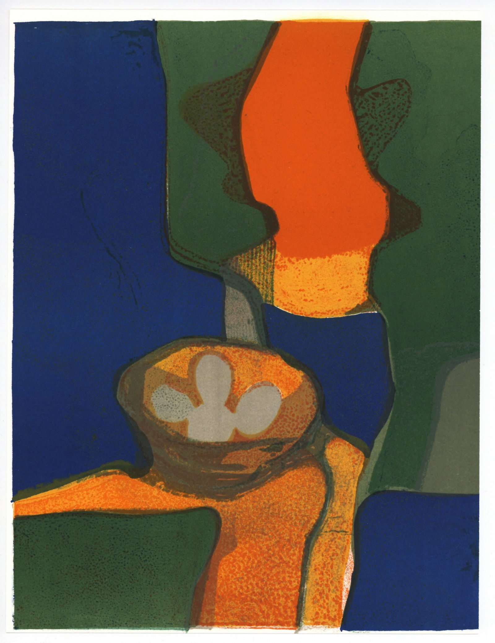 Andre Minaux original lithograph, 1969: Title: Andre Minaux original lithograph, 1969 Description: Medium: original lithograph. Printed on Arjomari paper in 1969 at the Mourlot Freres atelier and published by Editions Richelieu in a limited
