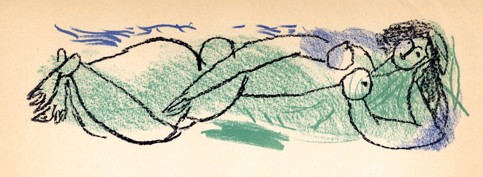 Andre Marchand original lithograph, 1947: Title: Andre Marchand original lithograph, 1947 Description: Medium: original lithograph. Executed for one of the first issues of Derriere le Miroir in 1947, and published in Paris by Maeght. Image