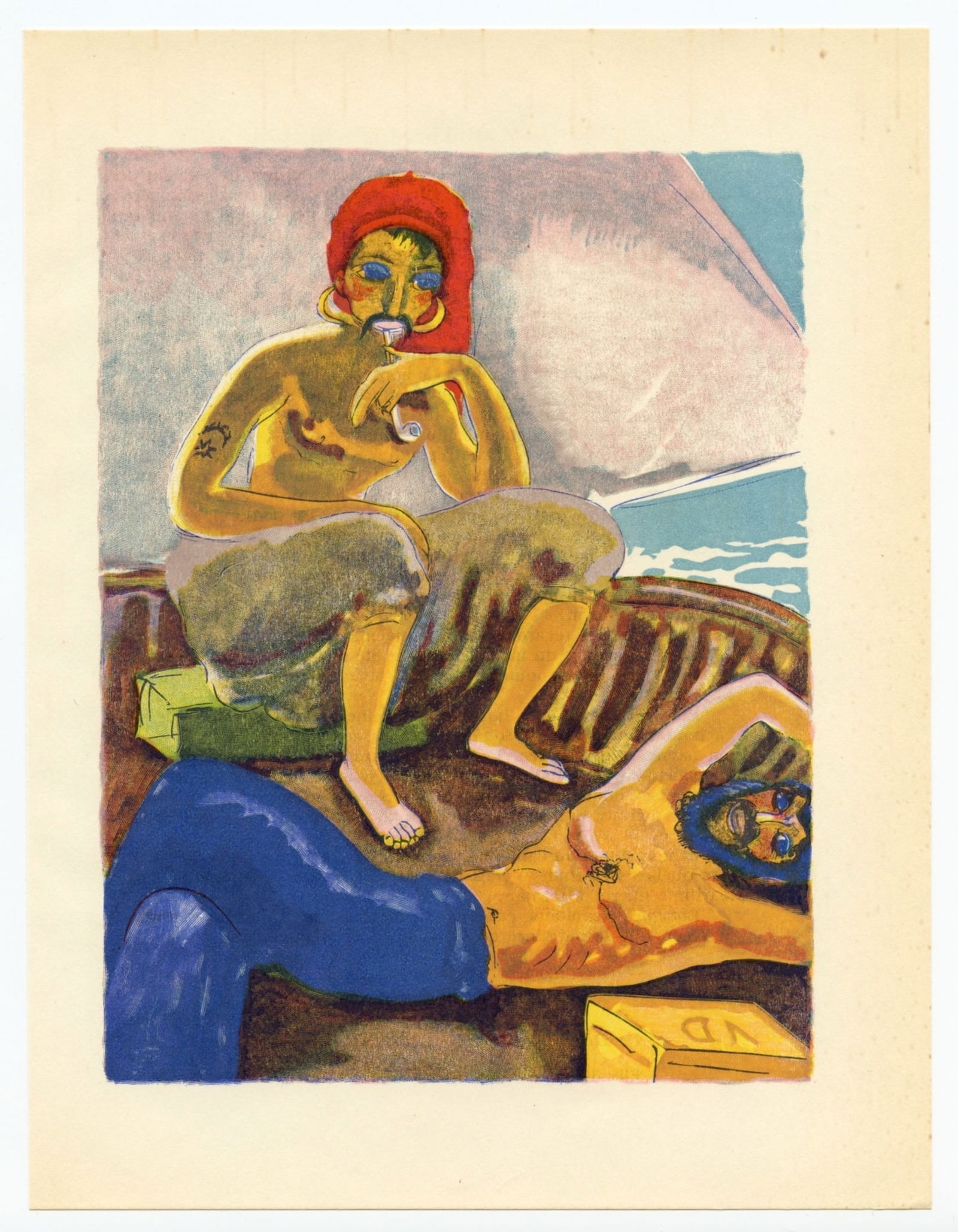 Kees van Dongen engraving for "Mille Nuits": Title: Kees van Dongen engraving for "Mille Nuits" Description: Medium: wood engraving (after the watercolor). Printed in Paris in 1955 at the atelier Coulouma for "Mille nuits et une nuit" (1001