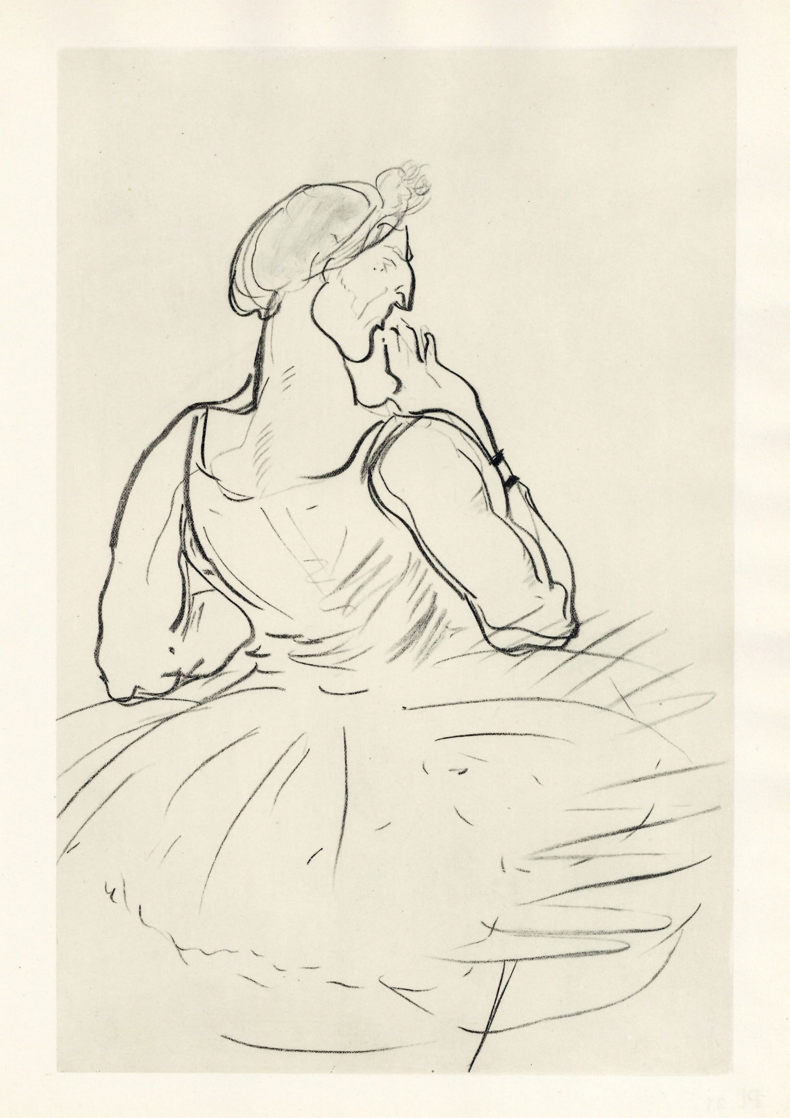 Toulouse-Lautrec lithograph "Le Clown Footit": Title: Toulouse-Lautrec lithograph "Le Clown Footit" Description: Medium: lithograph (after the drawing). Printed in Paris in 1951 at the atelier Dreux-Barry and published in an edition of 1000.