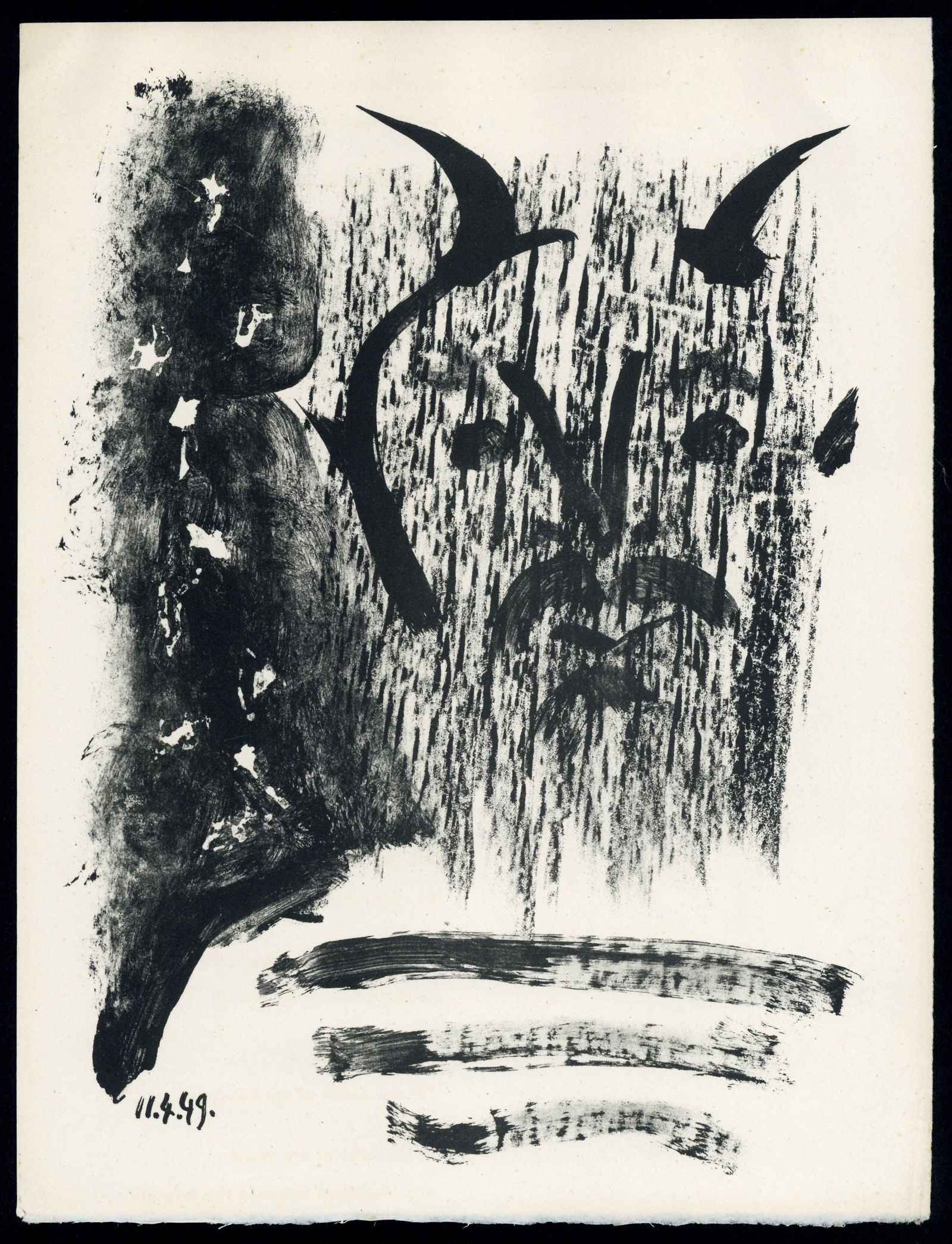 Pablo Picasso original lithograph "Elegy of Ihpetonga": Title: Pablo Picasso original lithograph "Elegy of Ihpetonga" Description: Medium: original lithograph. Printed in 1954 at the Mourlot Freres atelier and published in New York by The Noonday Press in